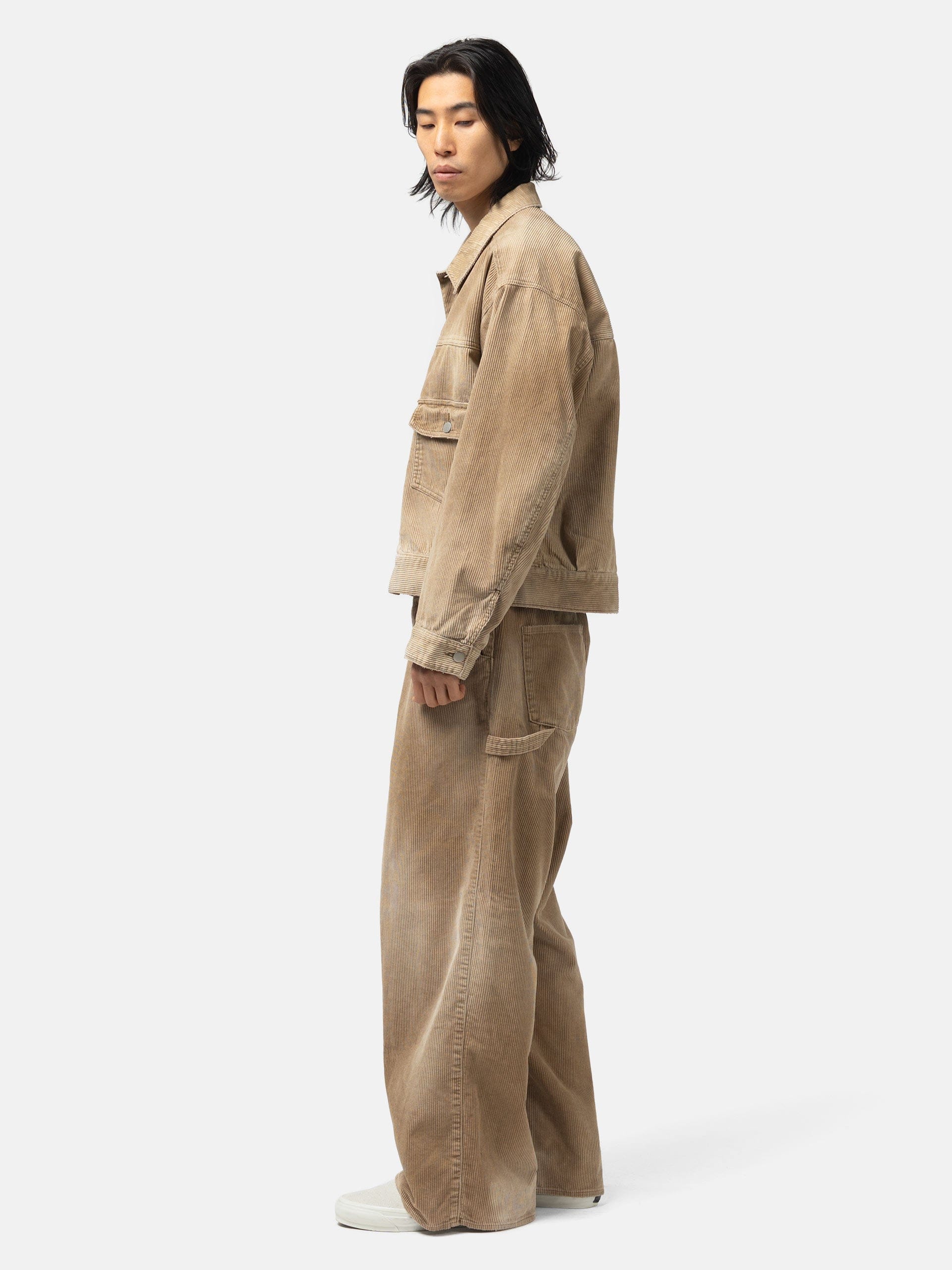 ANCELLM Corded Velveteen Painter Pants Brown