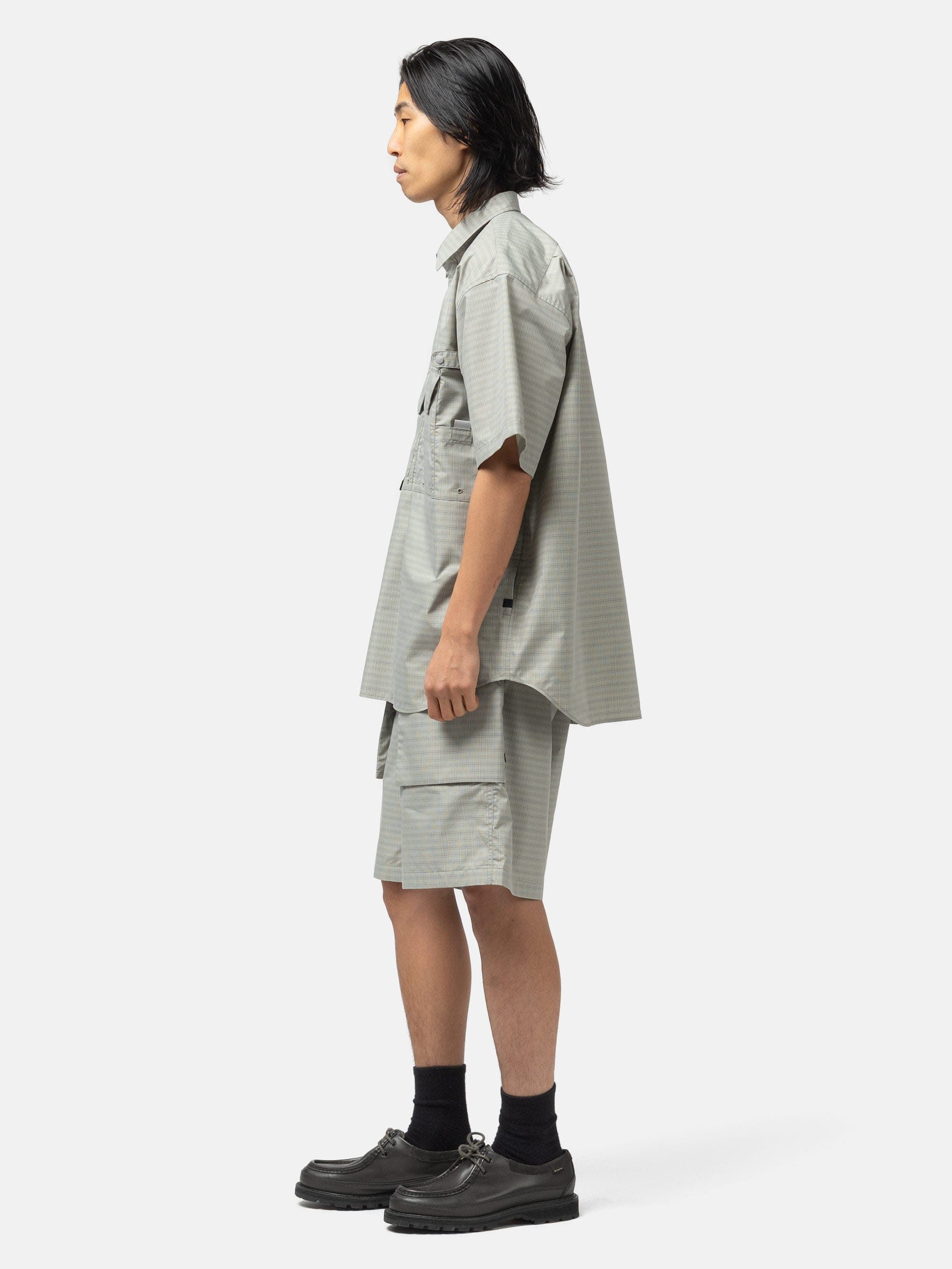 DAIWA Tech 3D Pocket Cargo Shorts Summer Plaidlt. Gray