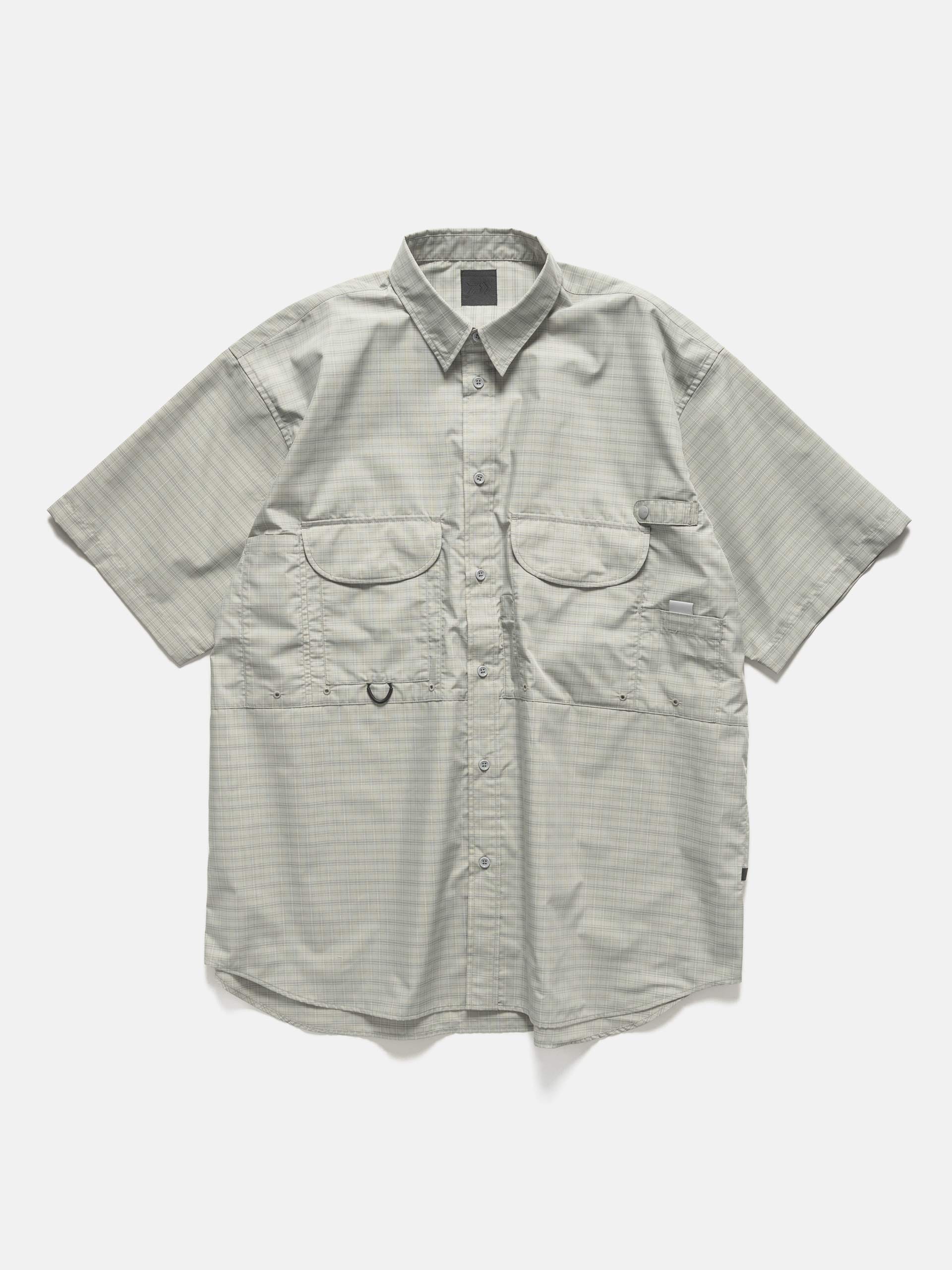 DAIWA Tech Fishing Shirt S/S Summer Plaid Lt. Gray