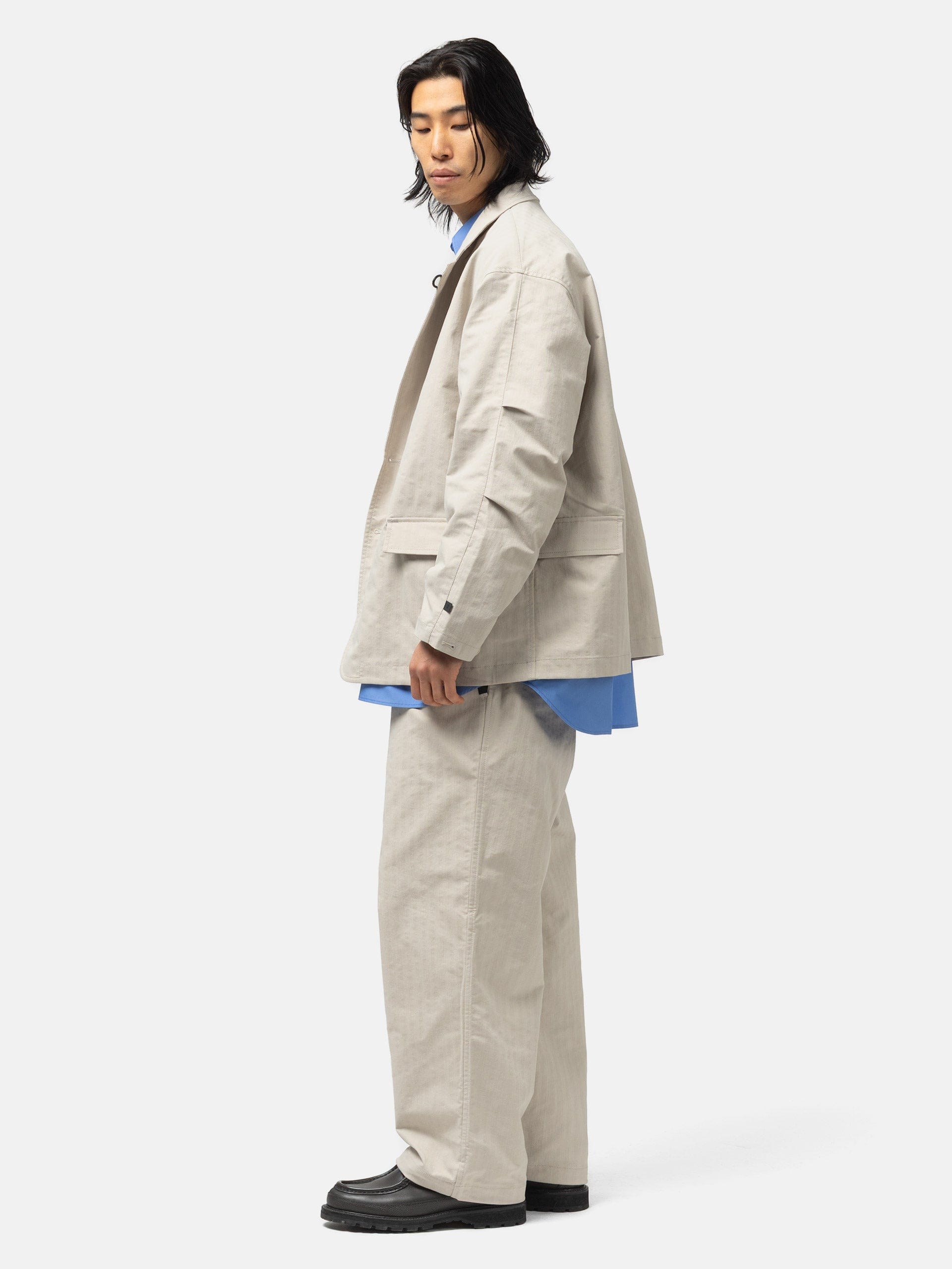 DAIWA Tech Easy Trousers Herringbone Ecru