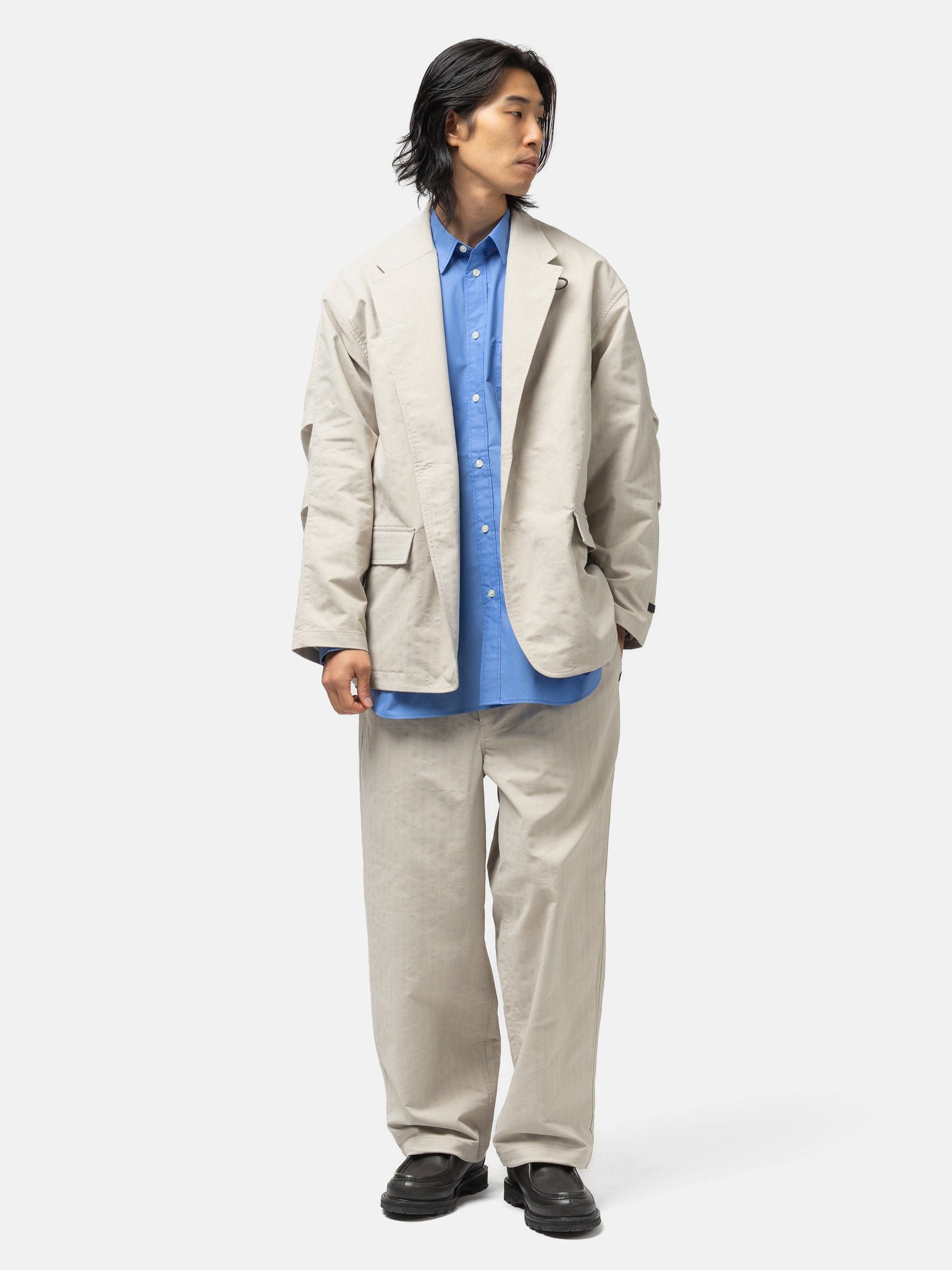 DAIWA Tech Loose 2B Jacket Herringbone Ecru