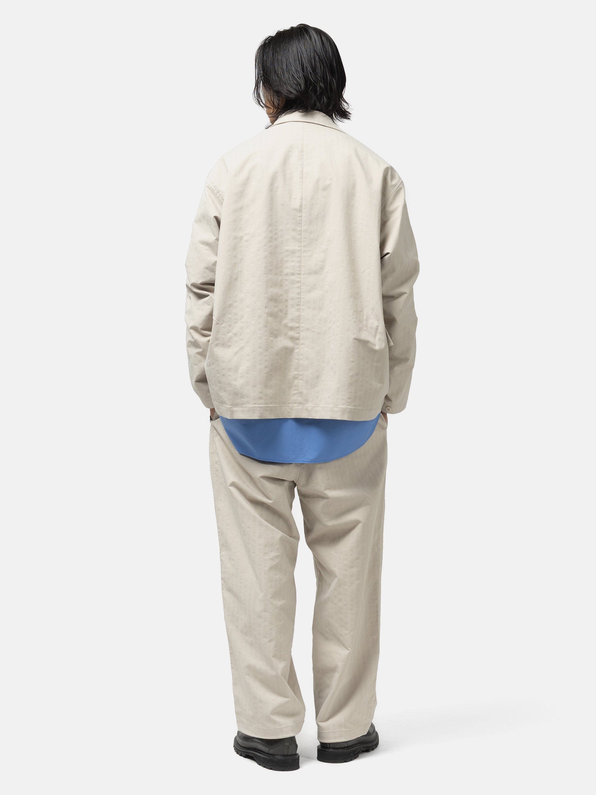DAIWA Tech Loose 2B Jacket Herringbone Ecru
