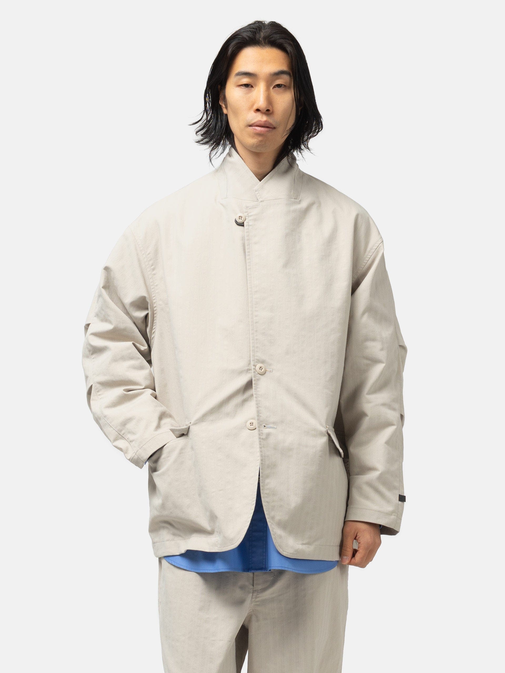 DAIWA Tech Loose 2B Jacket Herringbone Ecru