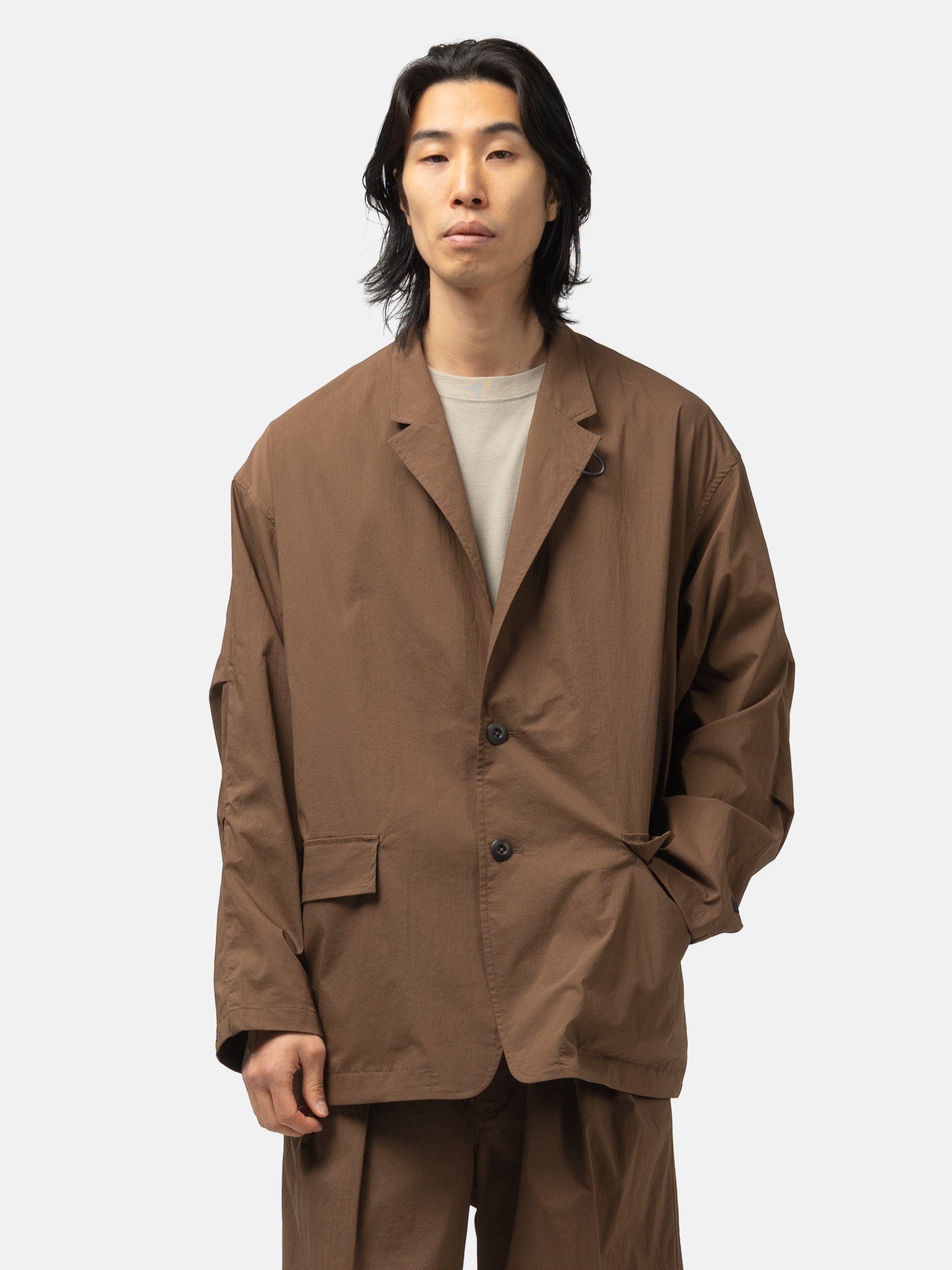 DAIWA Tech Loose 2B Jacket Brown Gray