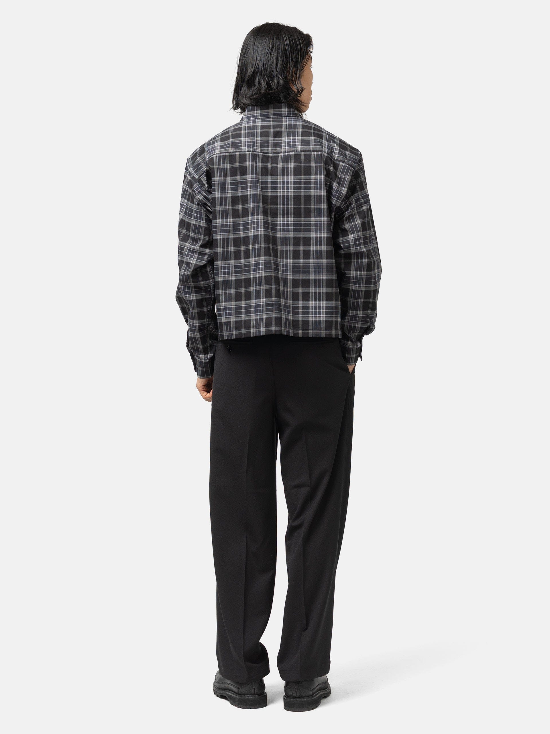 BEAMS Check Short Shirt Black