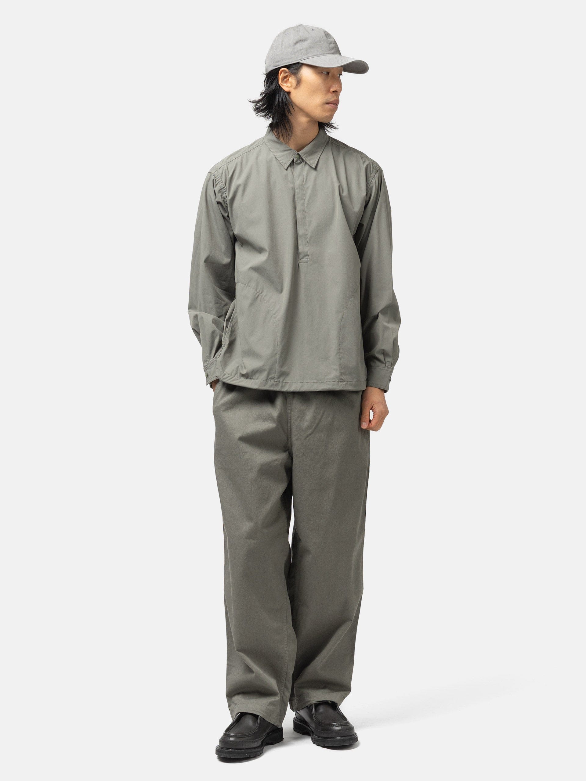 BEAMS Tech Pullover Shirt Sage
