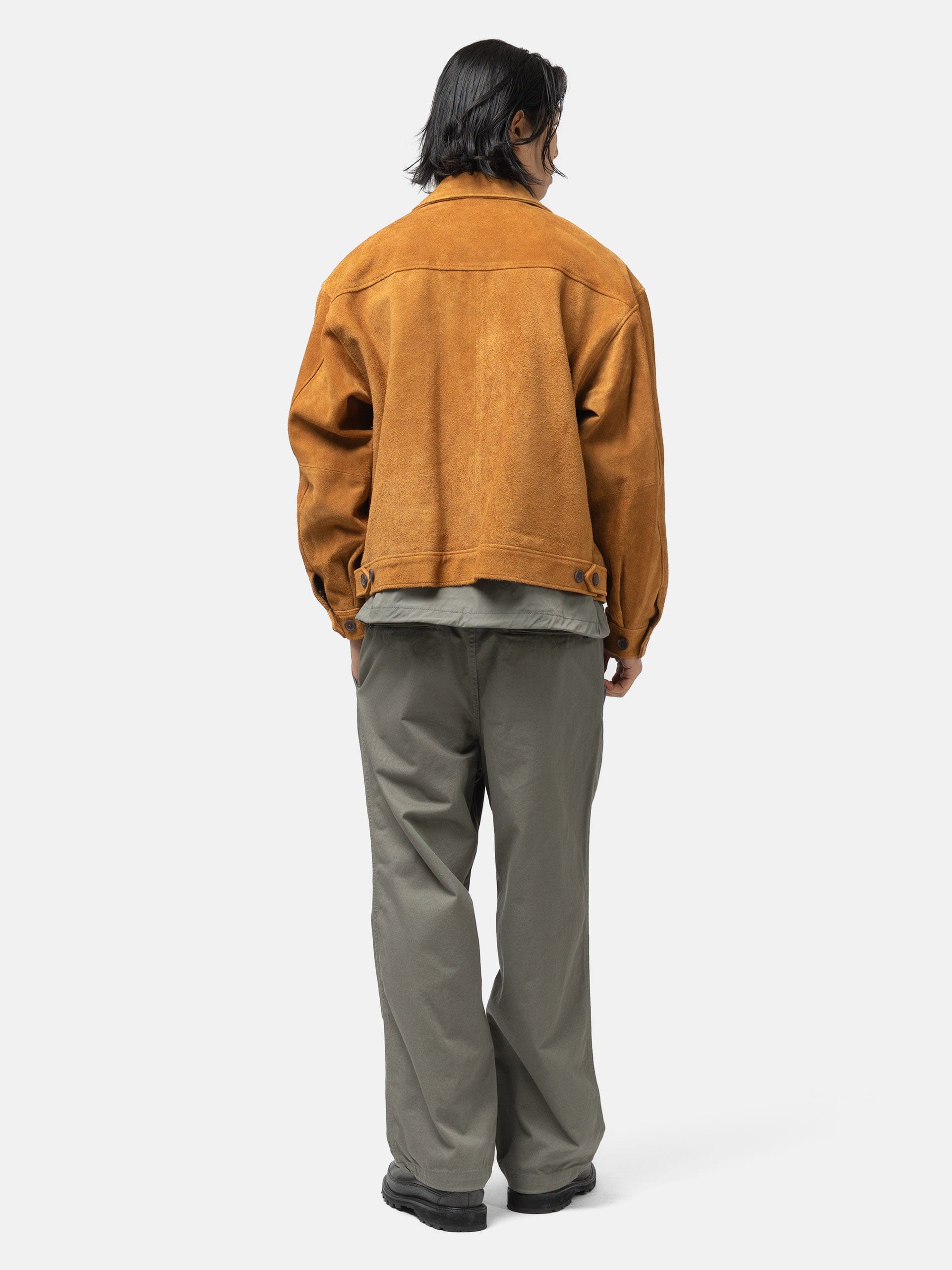 BEAMS Wide Basic Twill Easy Pants Sage