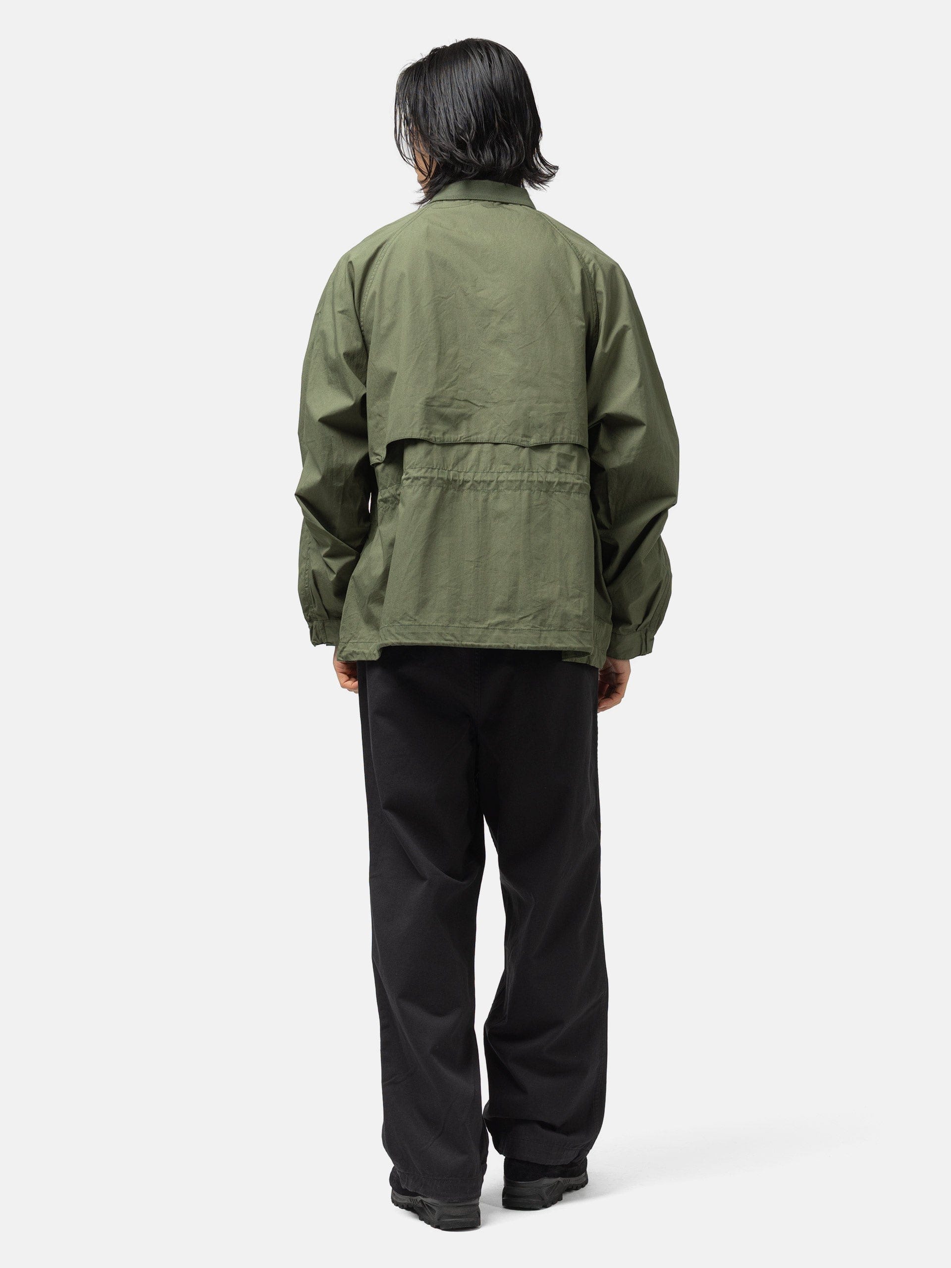 BEAMS Wide Basic Twill Easy Pants Black