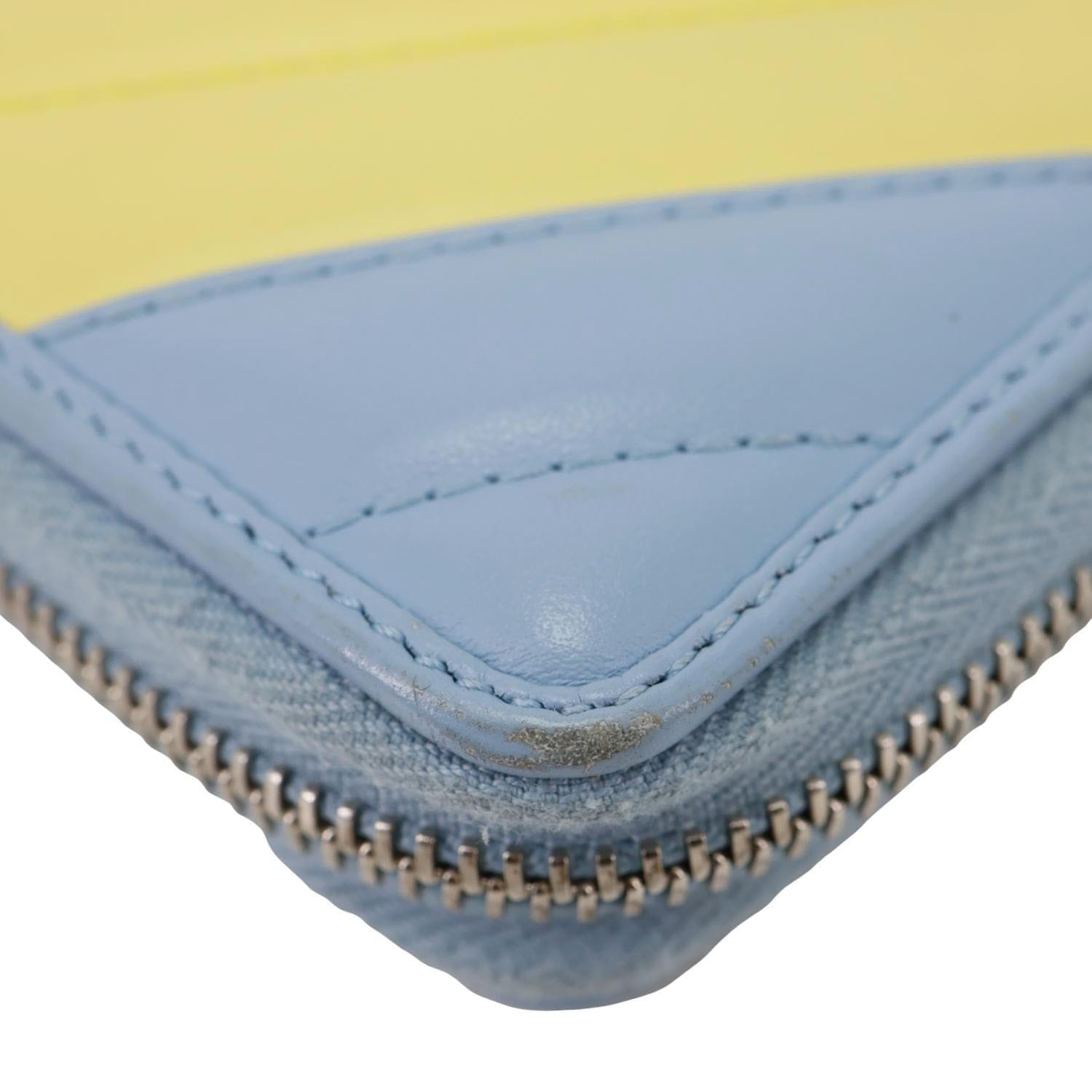 Gucci GG Marmont Matelasse Calfskin Leather Zip Around Wallet Pastel Multicolor