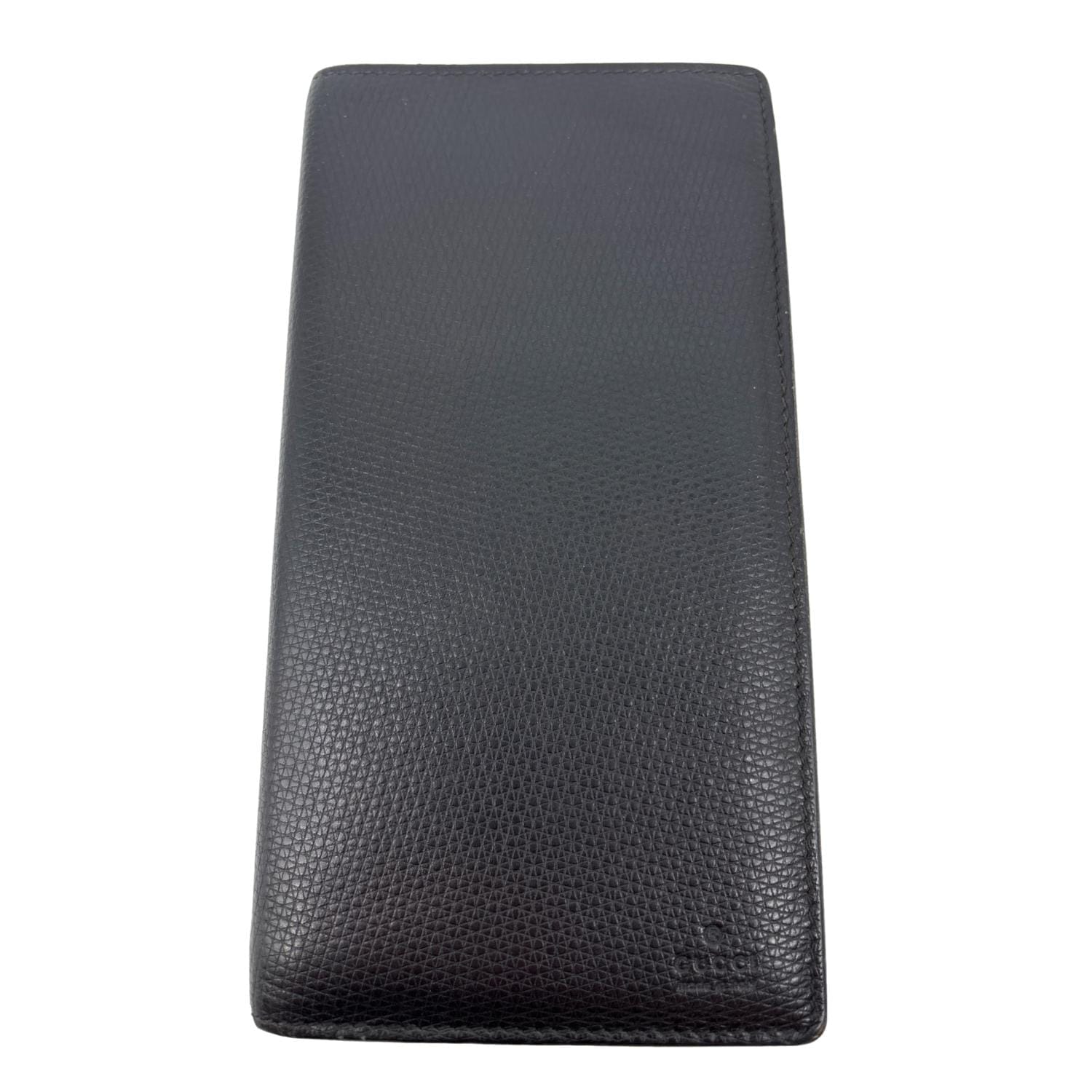 GUCCI Leather Long Bi-fold Wallet Black 03948