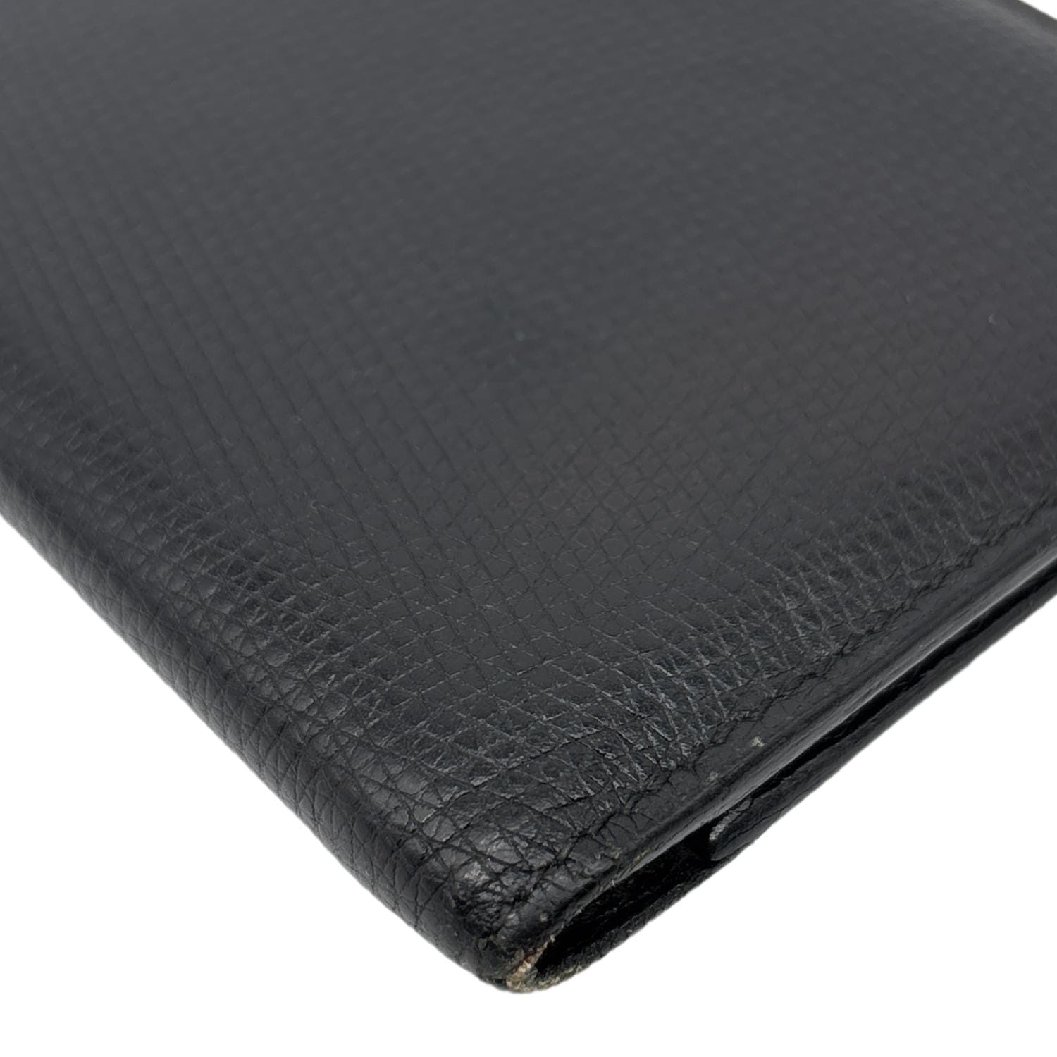 GUCCI Leather Long Bi-fold Wallet Black 03948