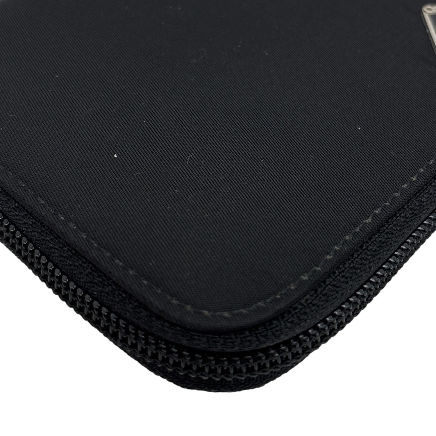 PRADA Tessuto Nylon Zip Around Long Wallet Black