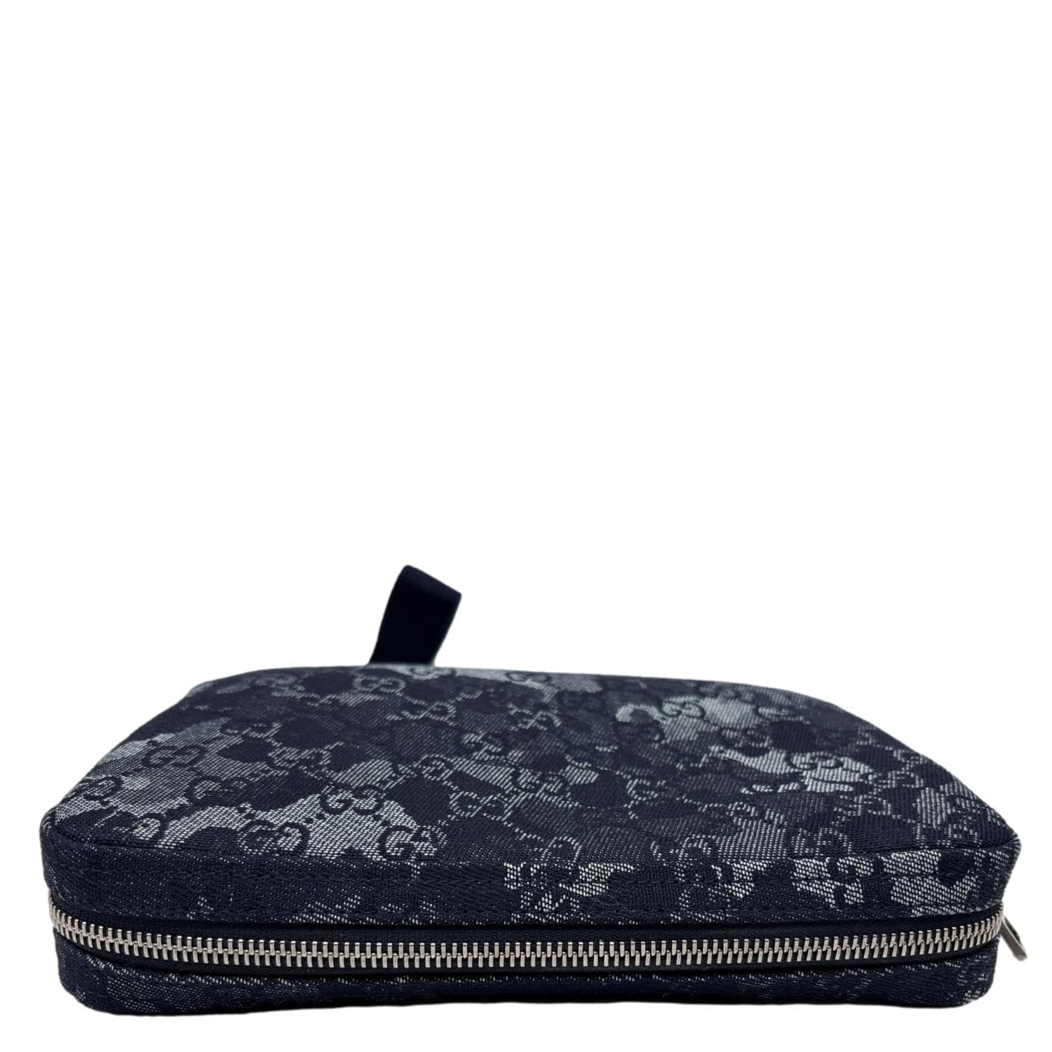 GUCCI Camouflage Small GG Monogram Denim Crossbody Bag Blue 849009