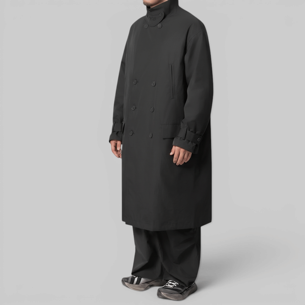 Y-3 Spun Nylon Cabban Coat - Black