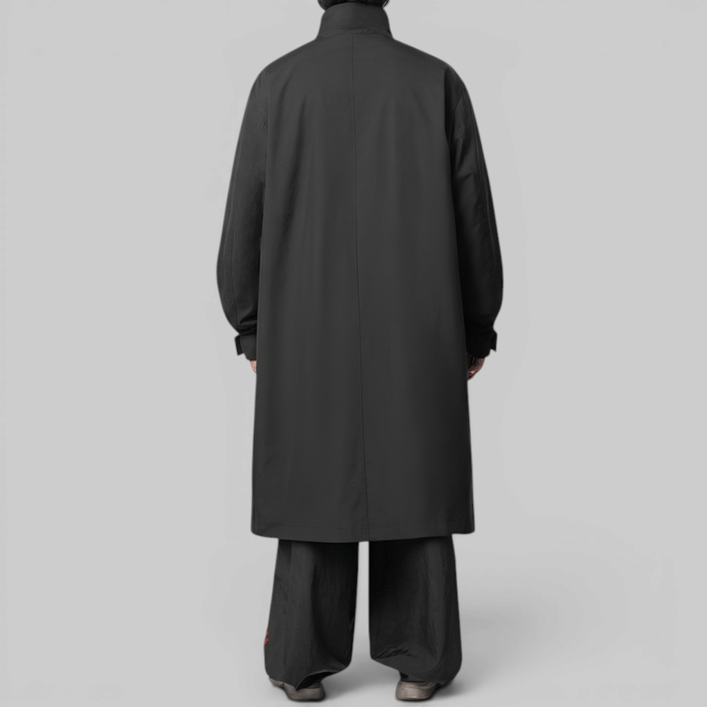Y-3 Spun Nylon Cabban Coat - Black