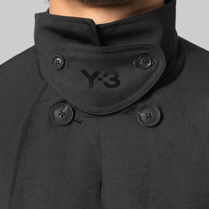 Y-3 Spun Nylon Cabban Coat - Black