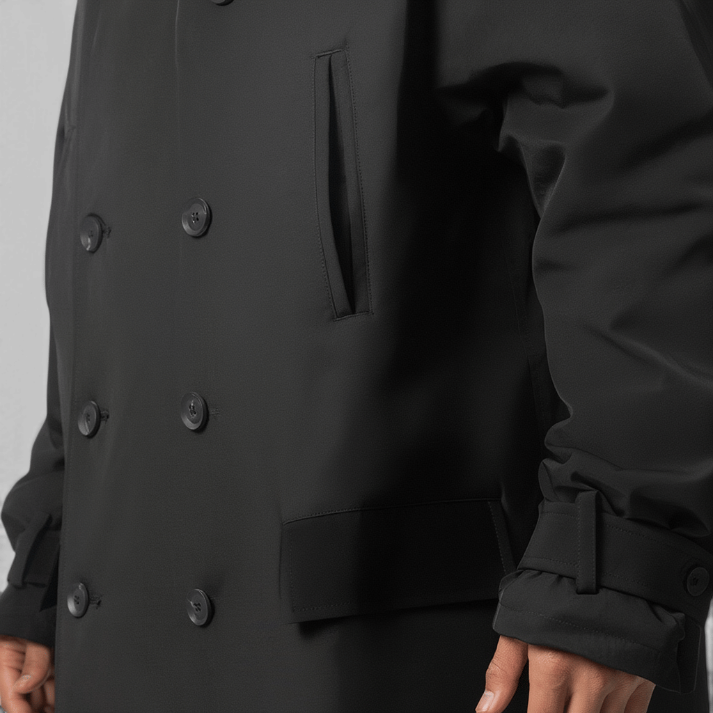 Y-3 Spun Nylon Cabban Coat - Black