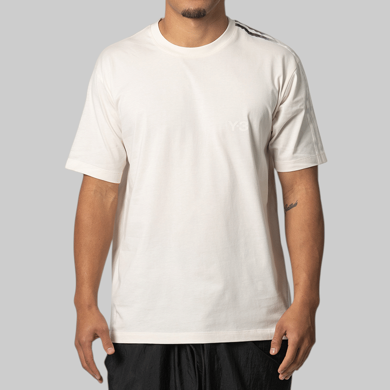 Y-3 Gradient 3-Stripes T-Shirt - Chalk White