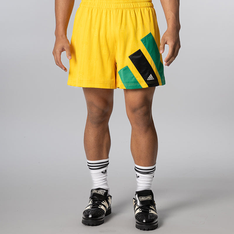 adidas Brain Dead Disney Football Shorts - Bold Gold
