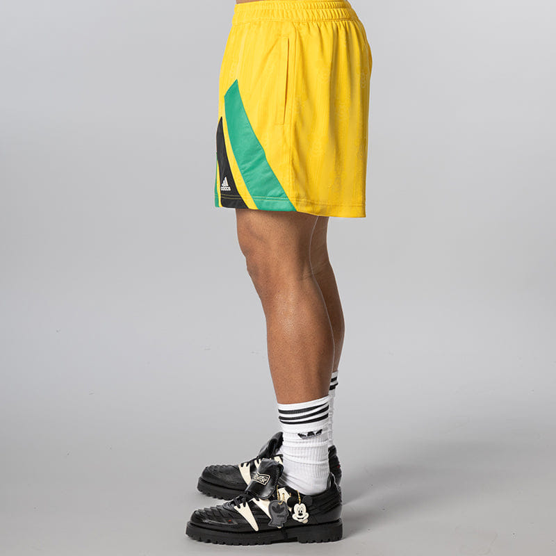 adidas Brain Dead Disney Football Shorts - Bold Gold