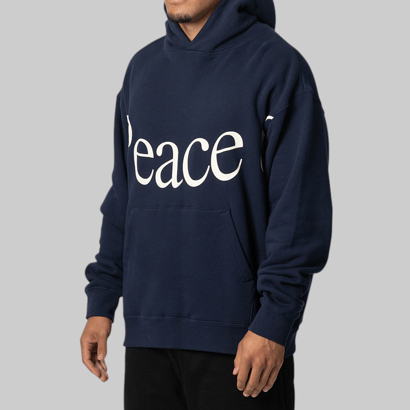 Museum of Peace & Quiet Jumbo Wordmark Hoodie - Navy