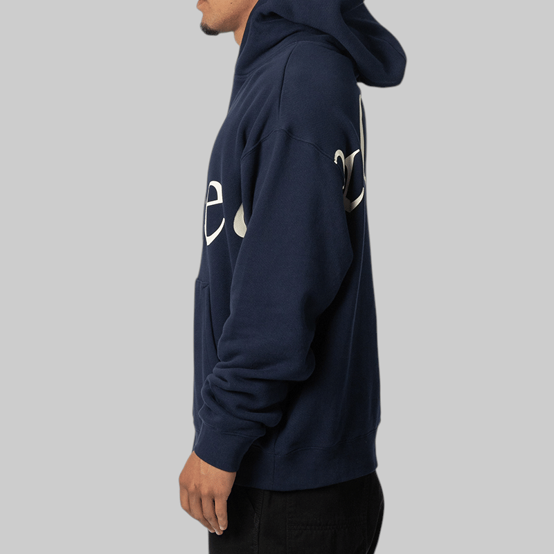 Museum of Peace & Quiet Jumbo Wordmark Hoodie - Navy