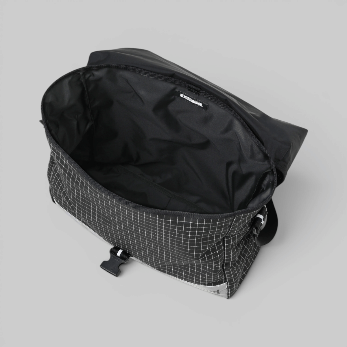 Neighborhood Reflective Messenger Bag - Black
