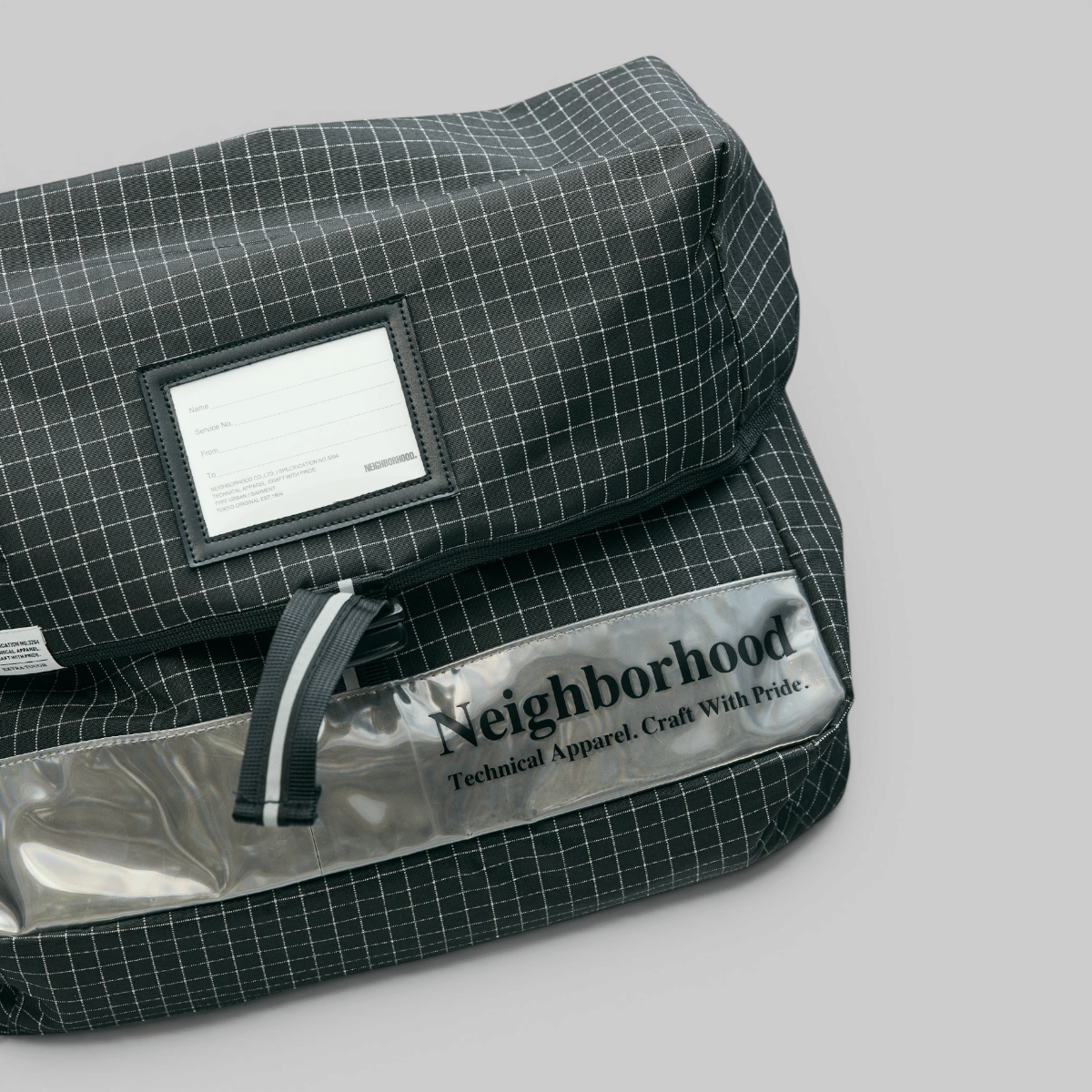 Neighborhood Reflective Messenger Bag - Black
