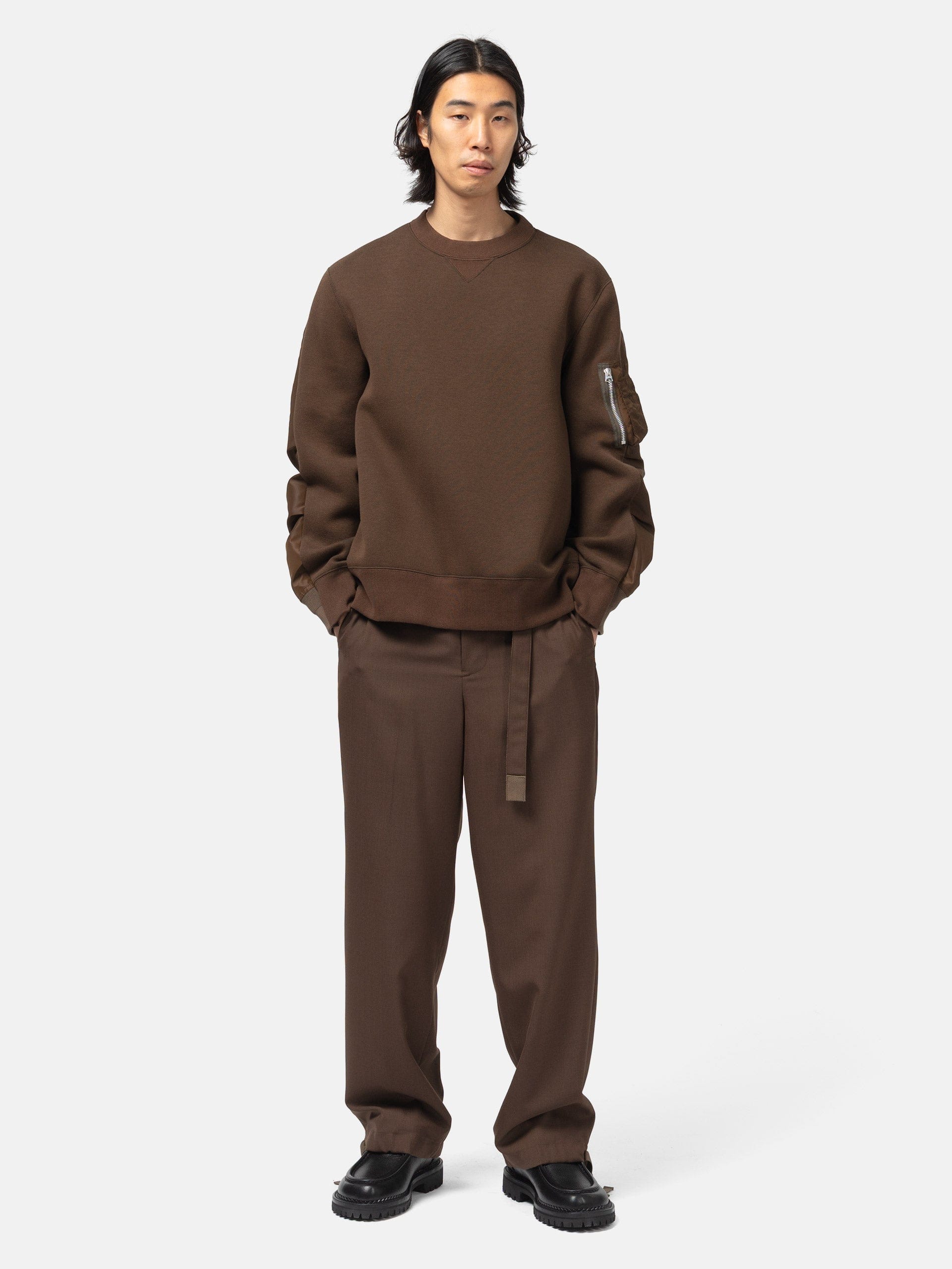 Sacai Suiting Pants Brown