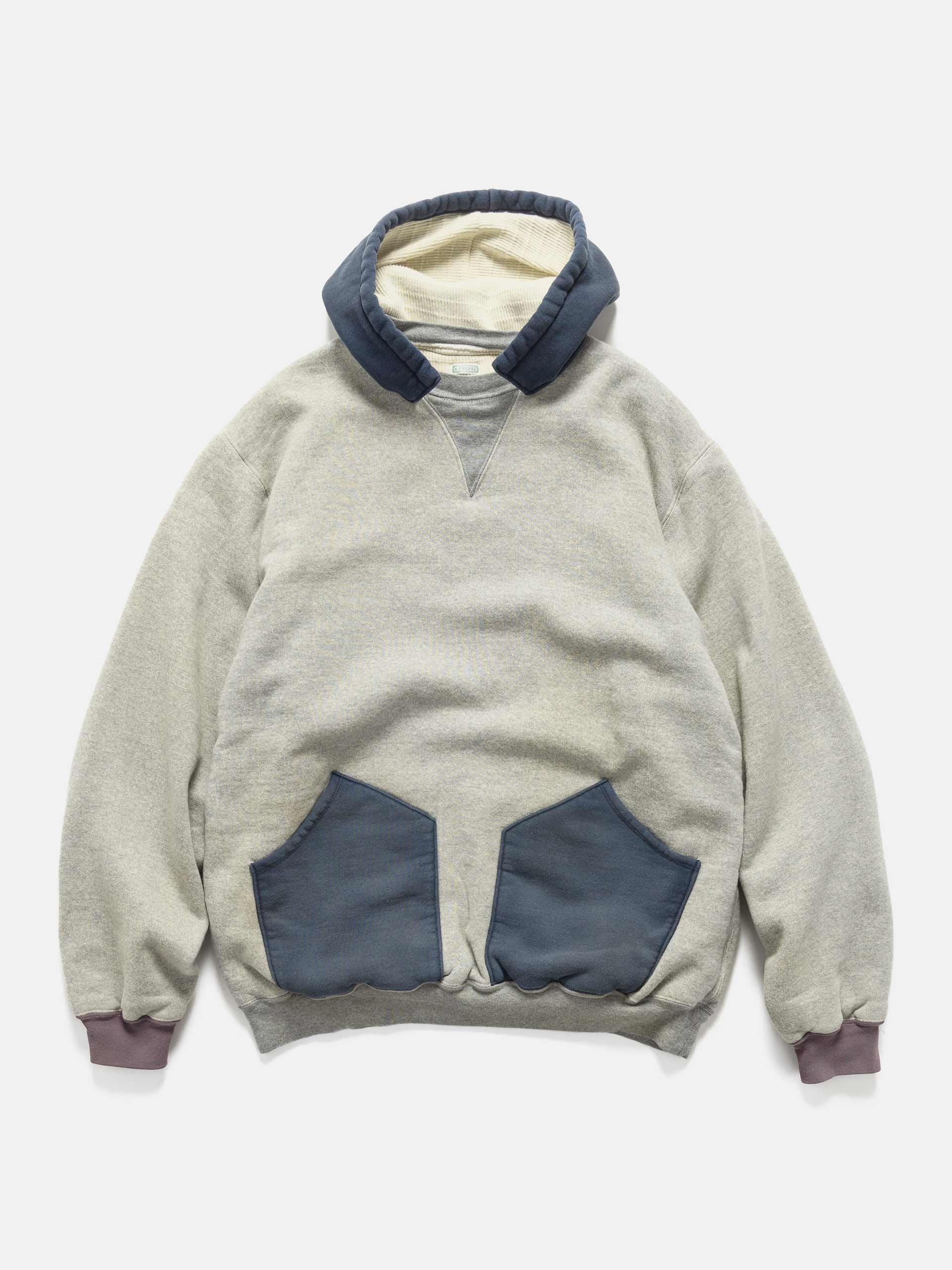A.PRESSE Vintage Attached Hood Sweat Parka Oatmeal