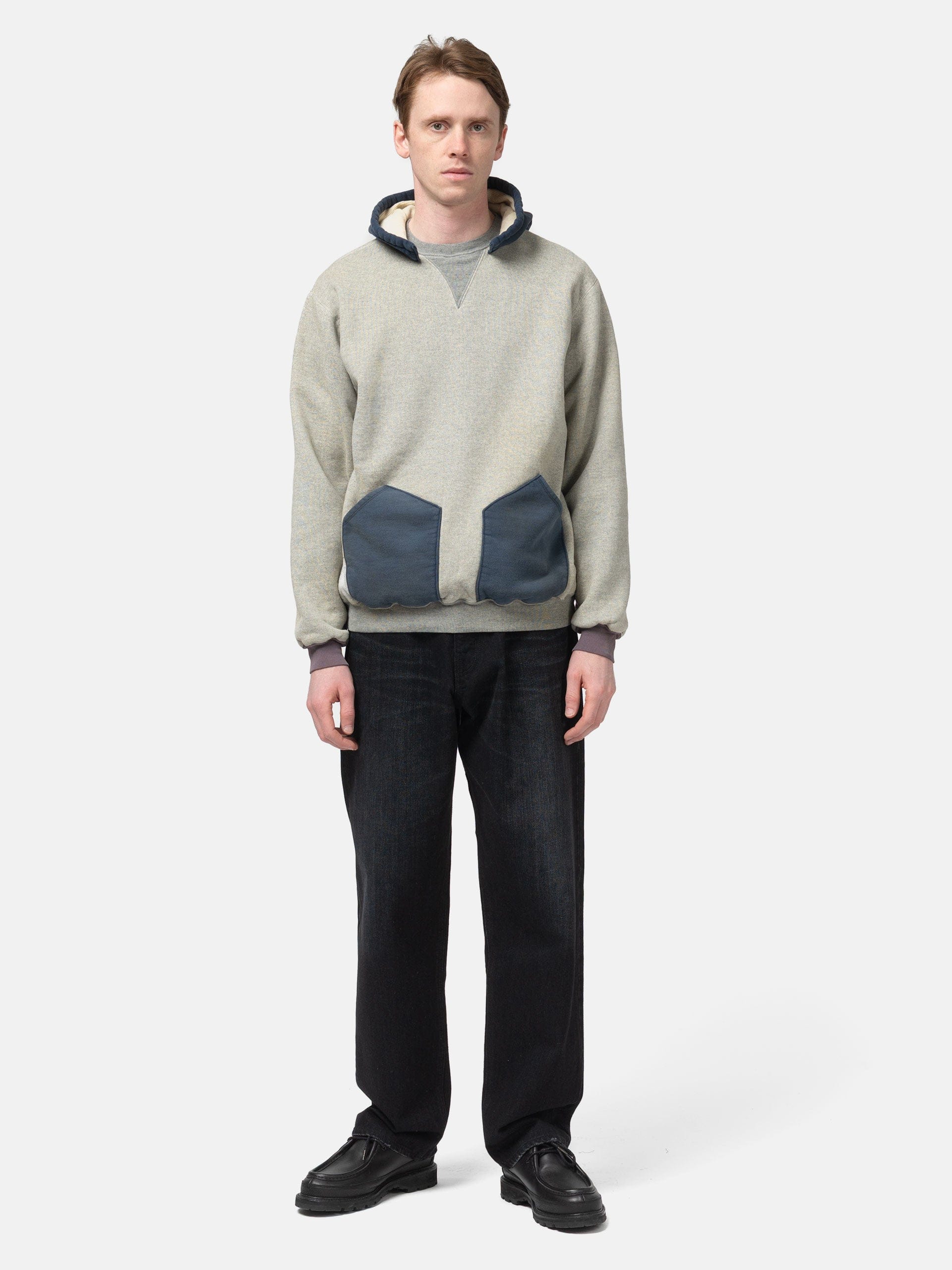 A.PRESSE Vintage Attached Hood Sweat Parka Oatmeal
