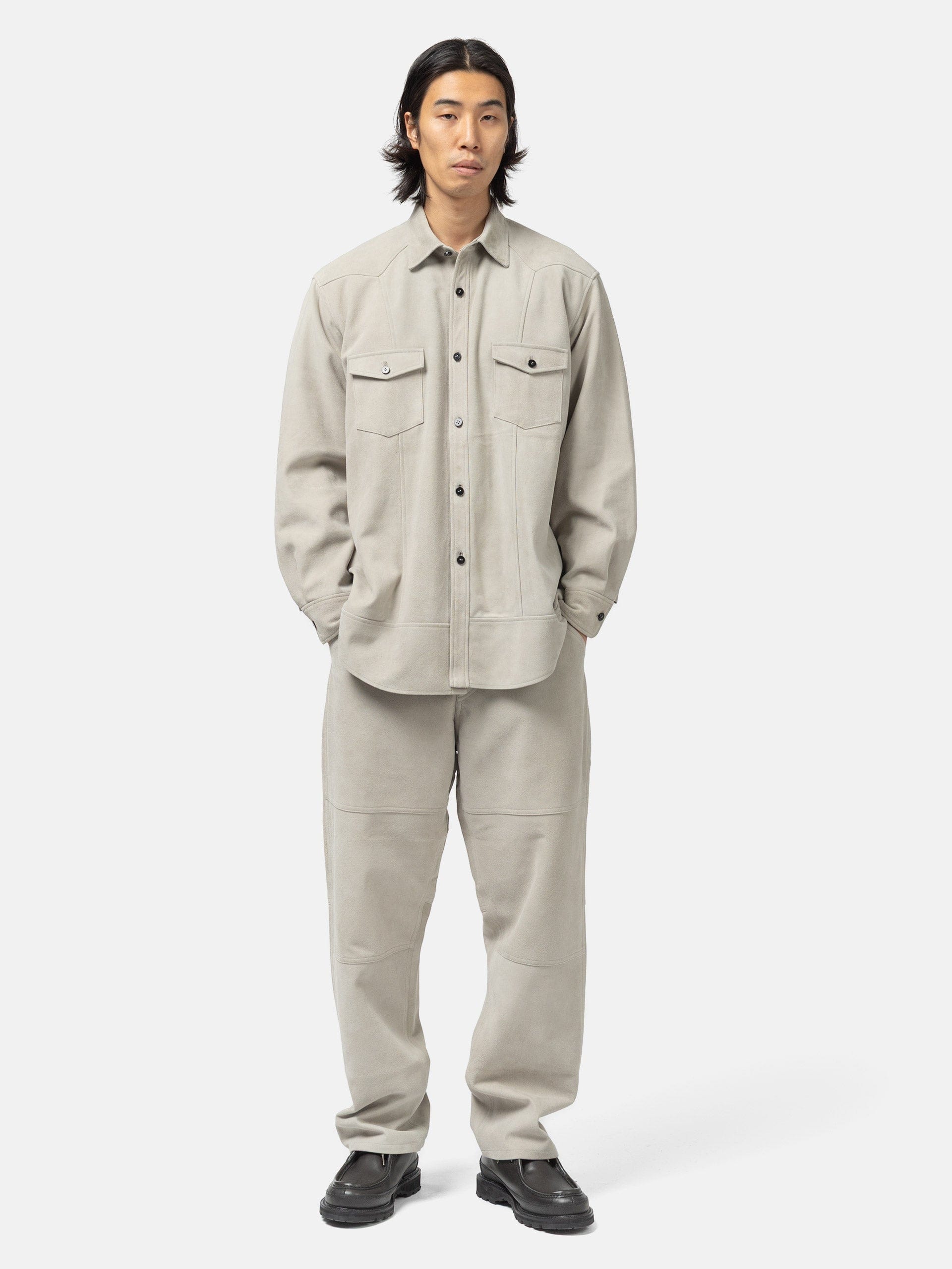 Cale Sheep Suede Light Pant Grey