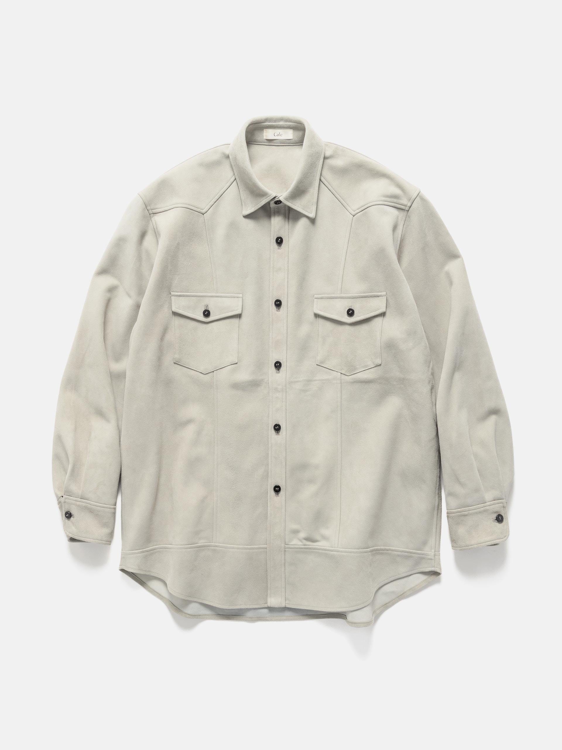 Cale Sheep Suede Light Shirt Grey