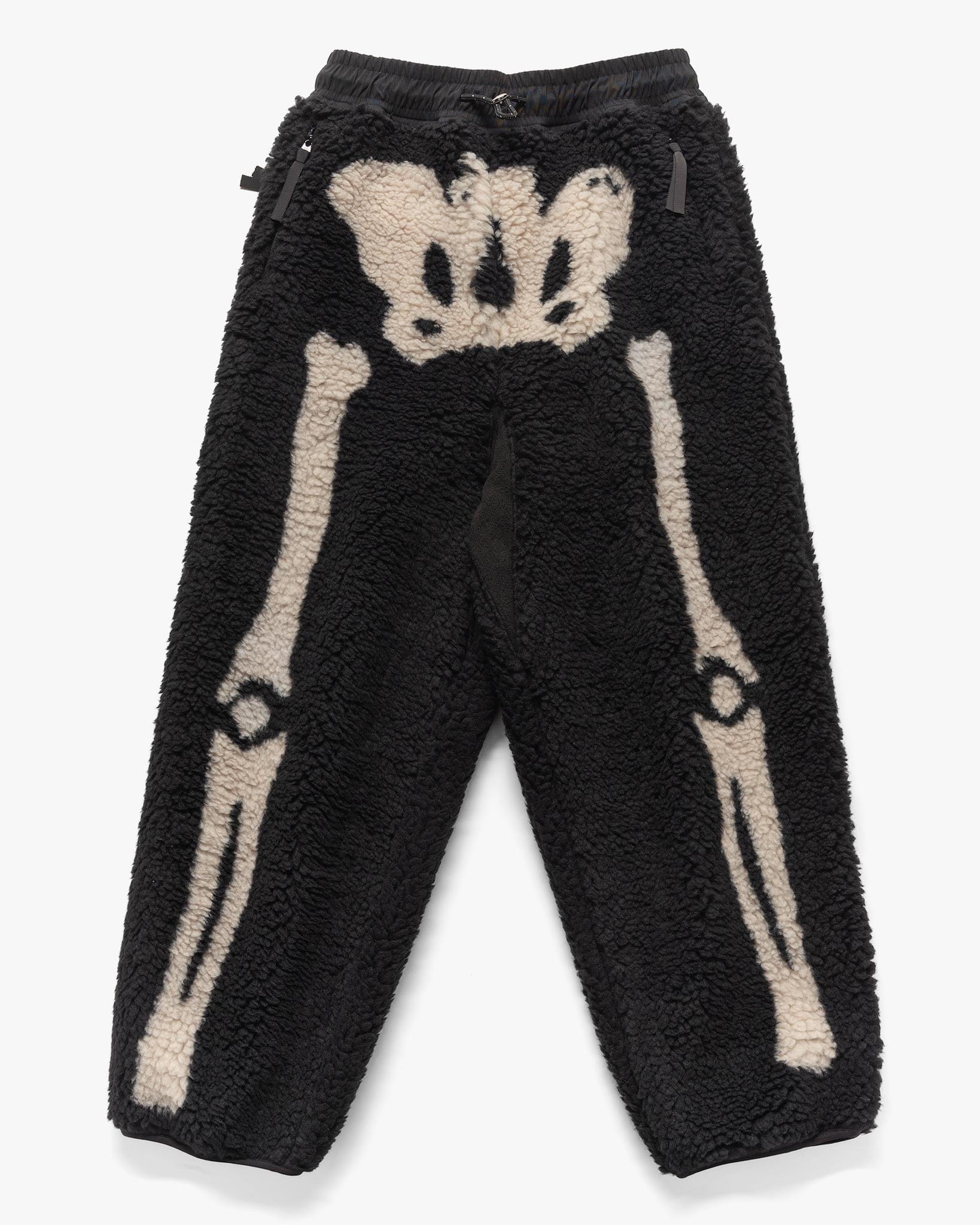 KAPITAL BONE Boa Fleece Easy Pants Black