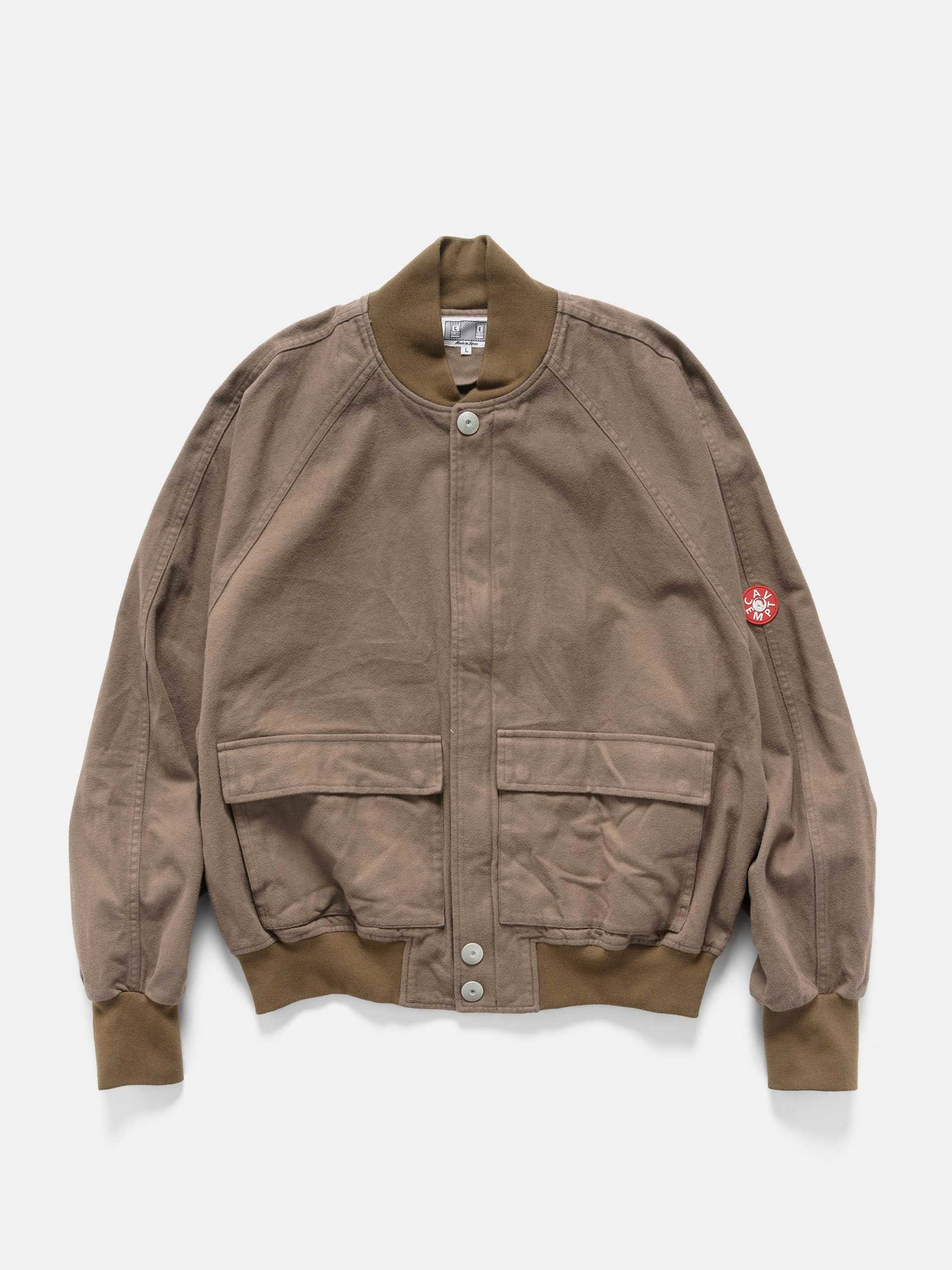 Cav Empt Cotton Flannel Zip Jacket Brown