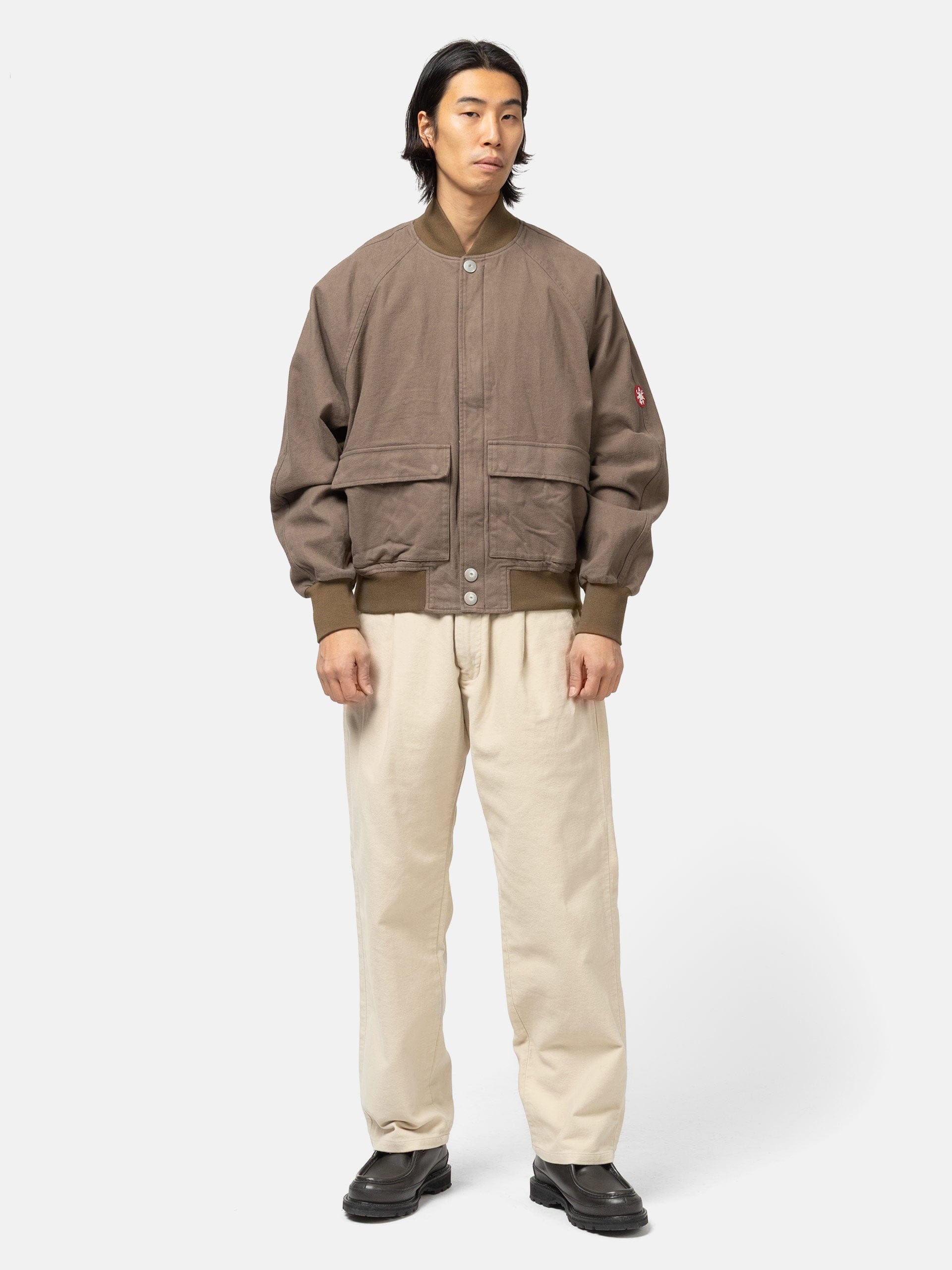Cav Empt Cotton Flannel Zip Jacket Brown