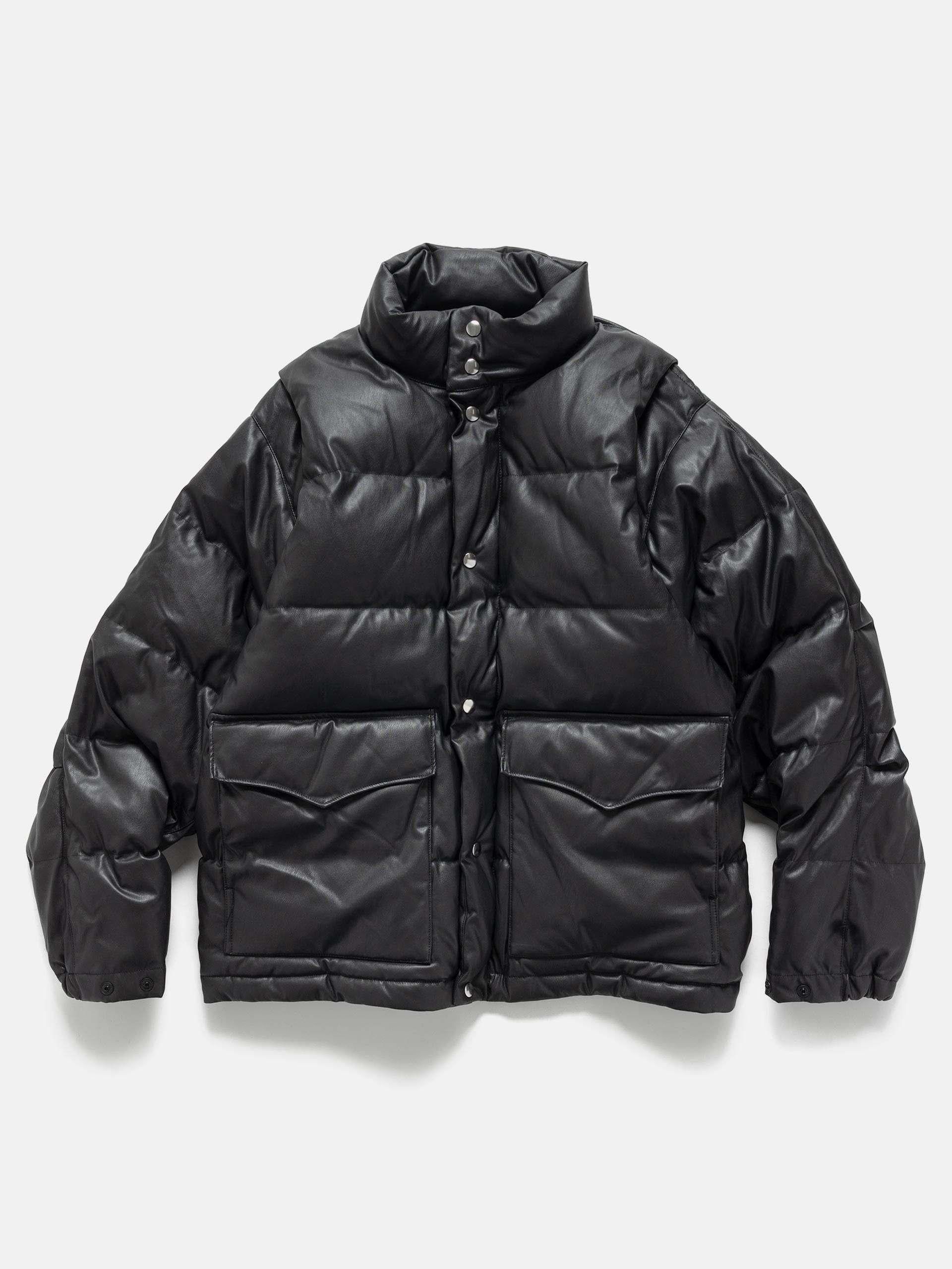DAIWA Tech 2Way Leather Like Down Jacket Black