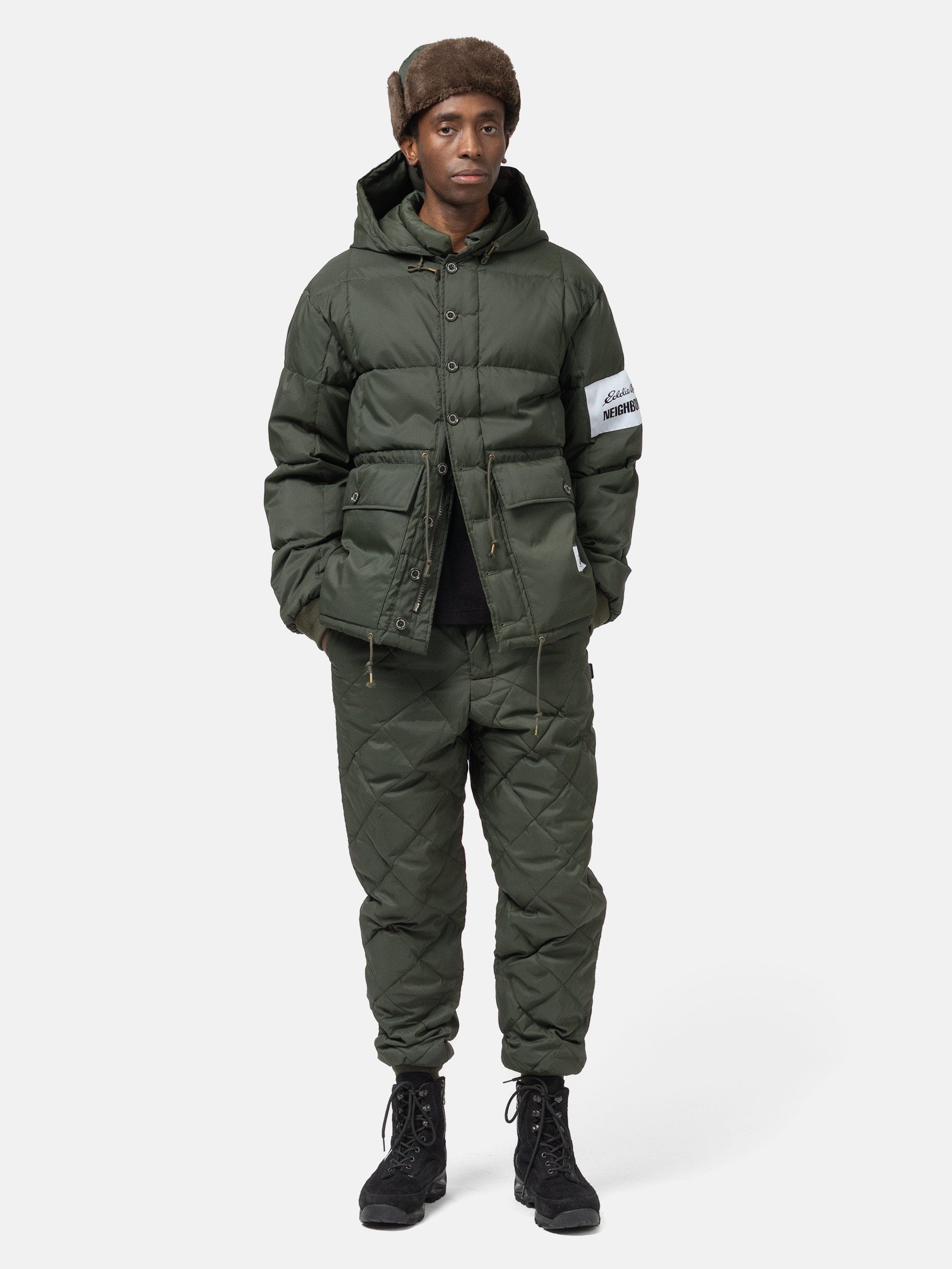 Neighborhood x Eddie Bauer Down Pants Olive Drab