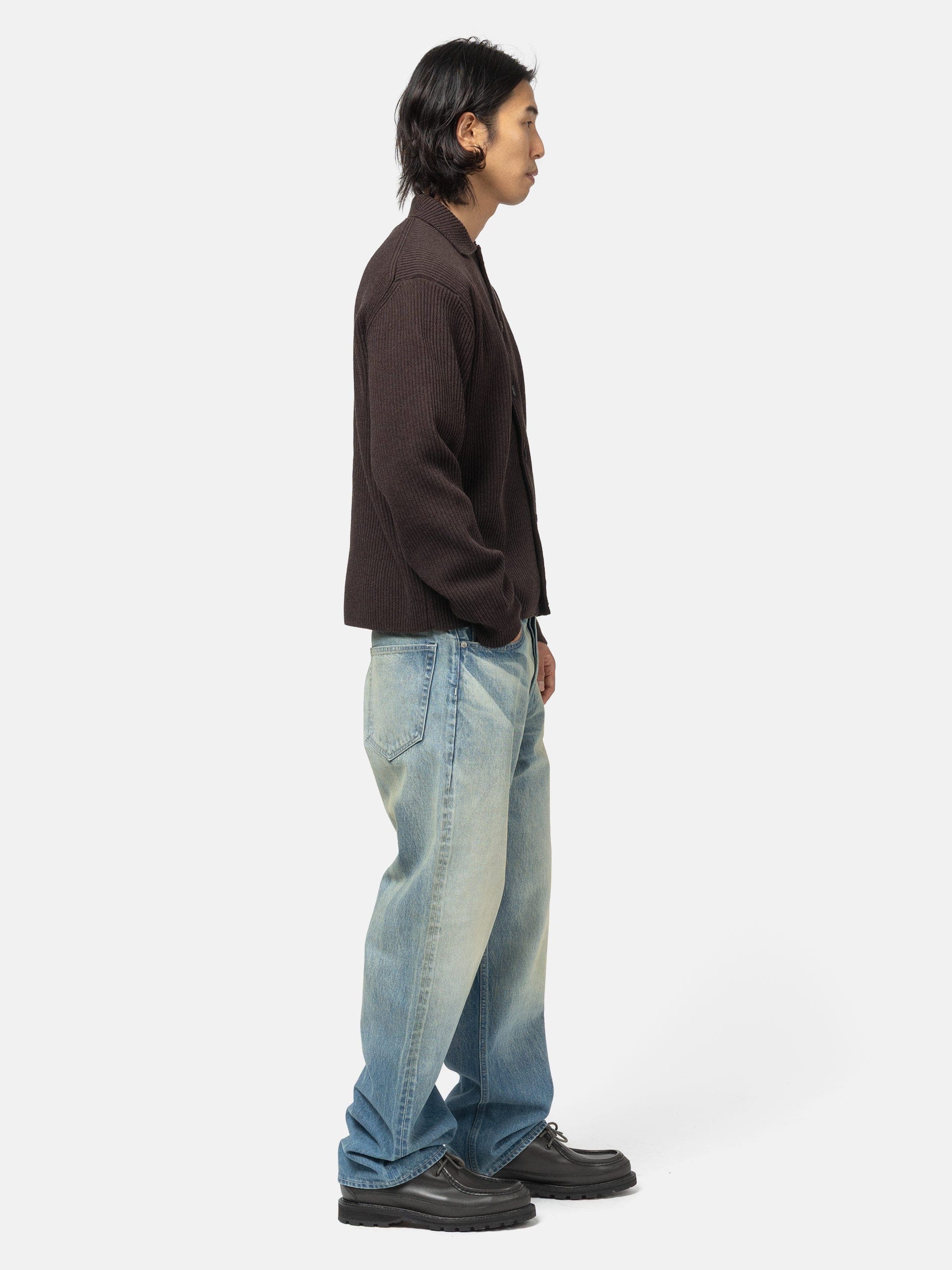 Auralee Selvedge Faded Heavy Denim Wide Pants Faded Indigo