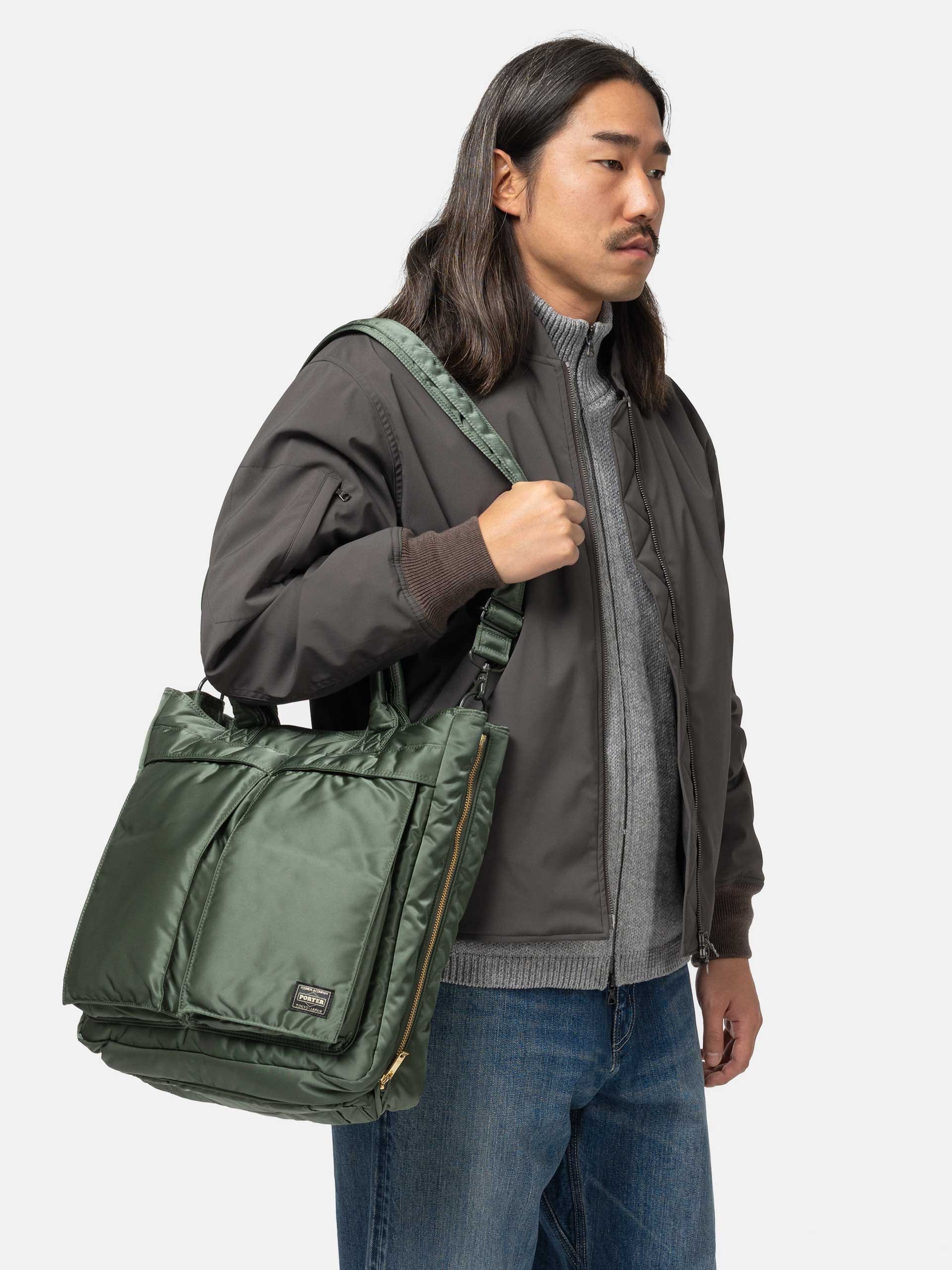 Porter TANKER Carrying Tote Bag Sage Green