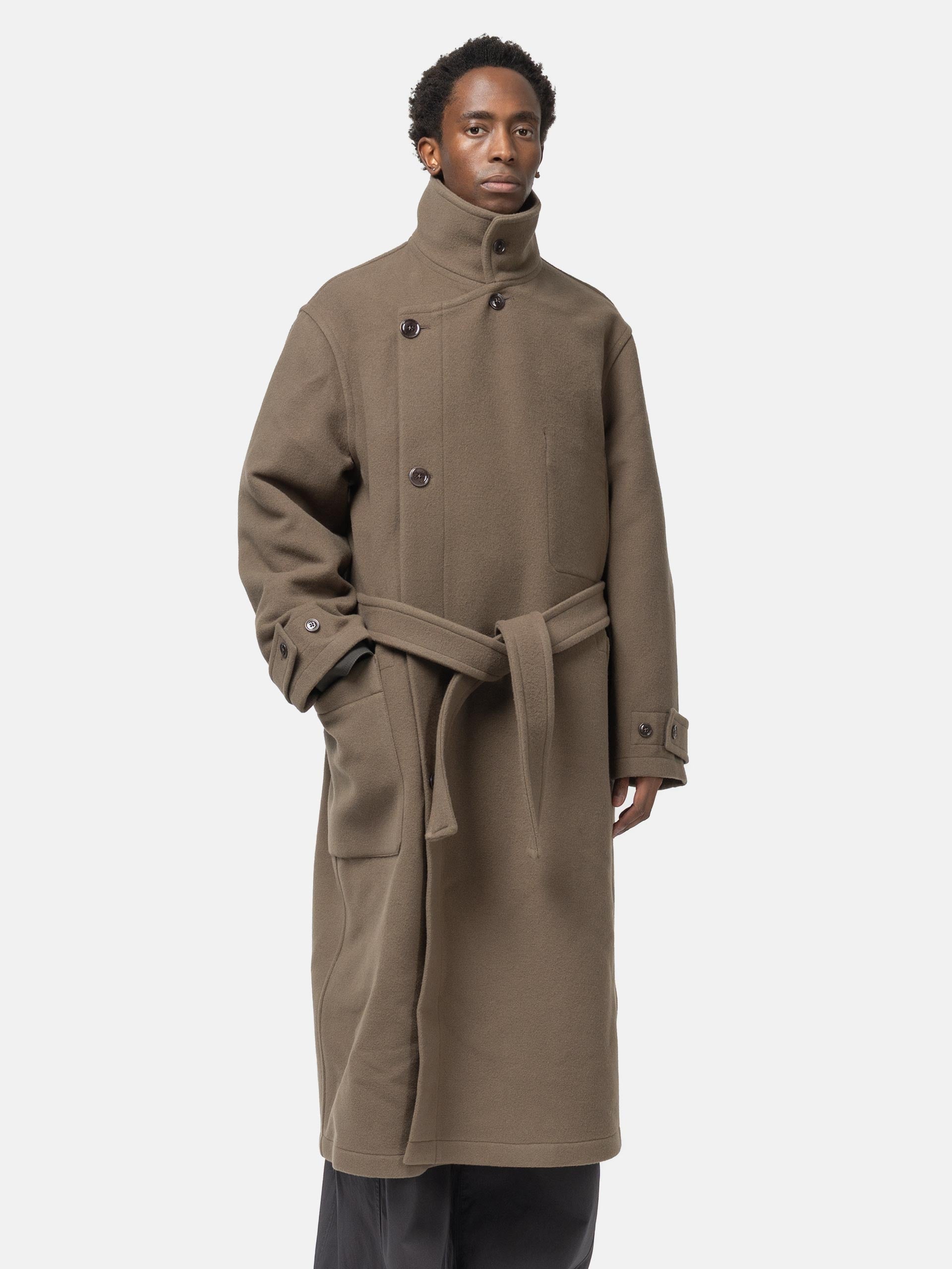 LEMAIRE Wrap Coat Dark Squirrel