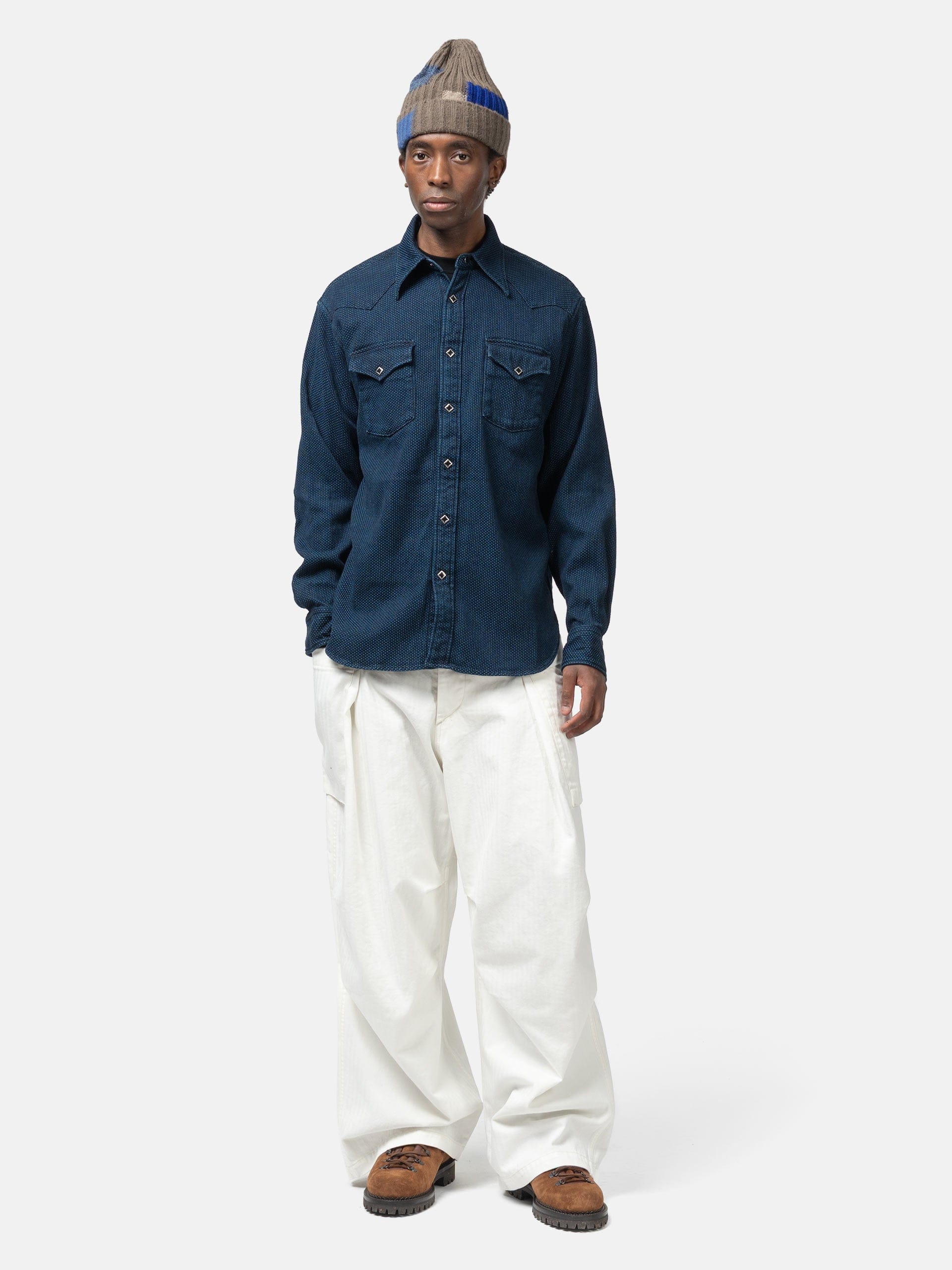 KAPITAL IDG DO-GI Canvas HUSKY Western Shirt IDG