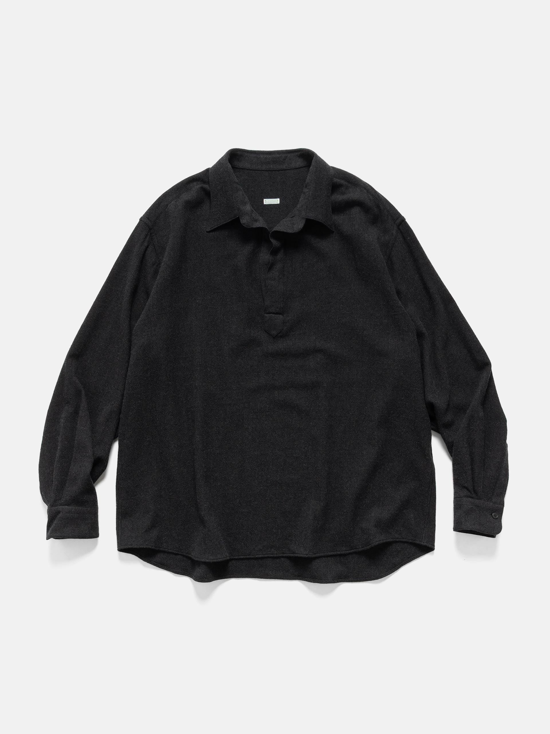 A.PRESSE Wool Skipper Shirt Charcoal