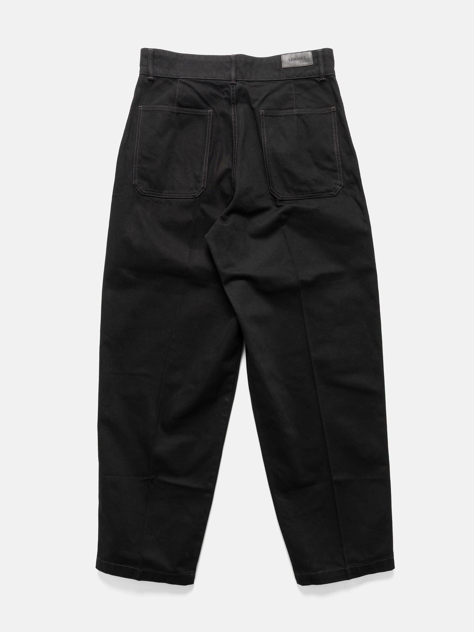 LEMAIRE Maxi Barrel Workwear Pants Black