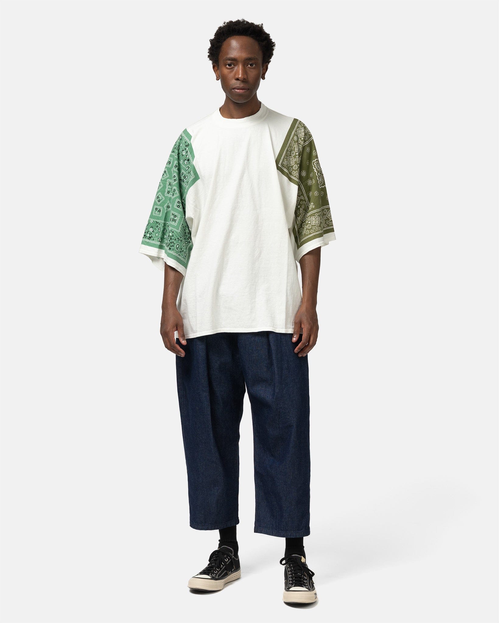KAPITAL 18.5/-Jersey Bandanna HUGE T (COOKIE) Khaki
