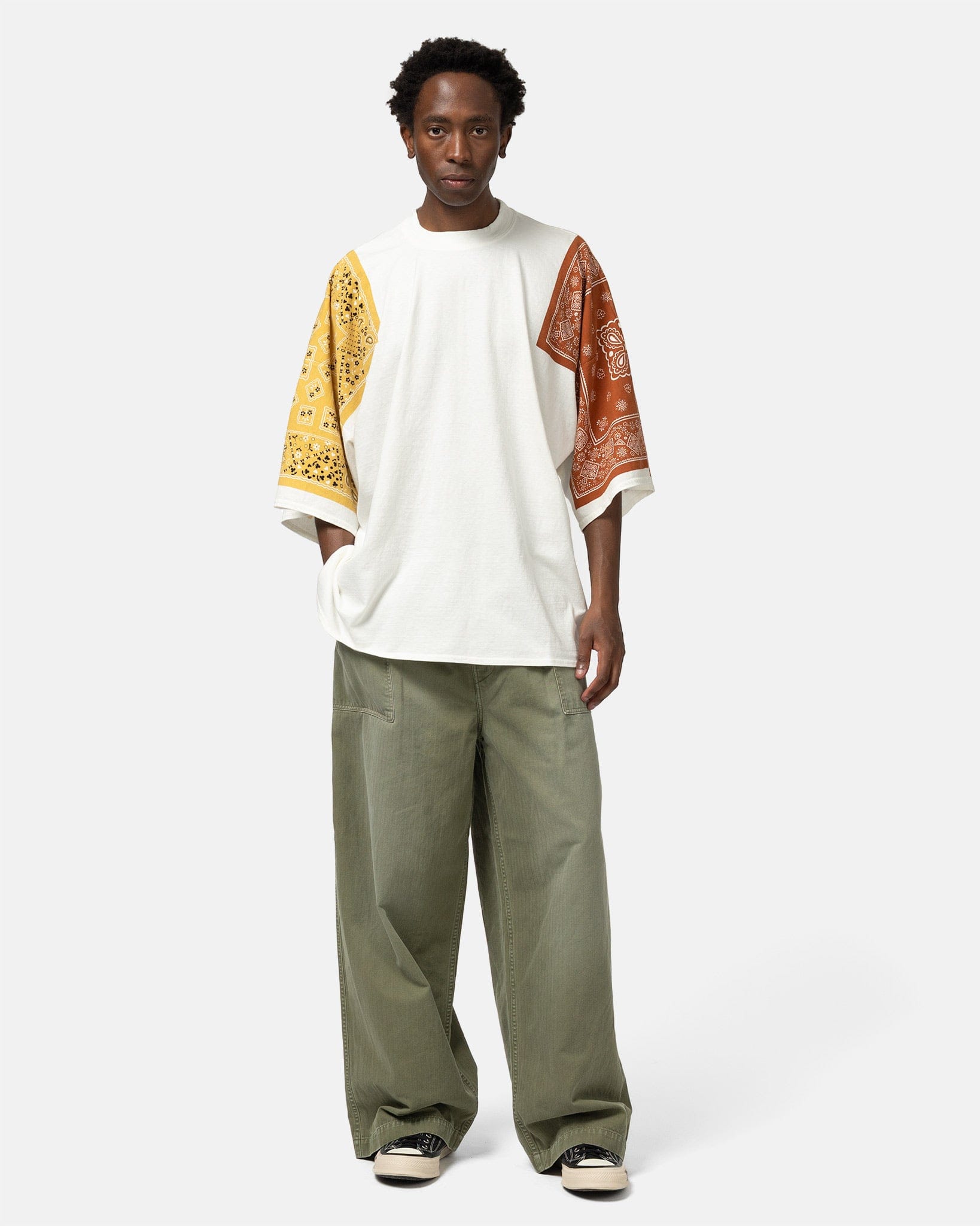 KAPITAL 18.5/-Jersey Bandanna HUGE T (COOKIE) Light Brown