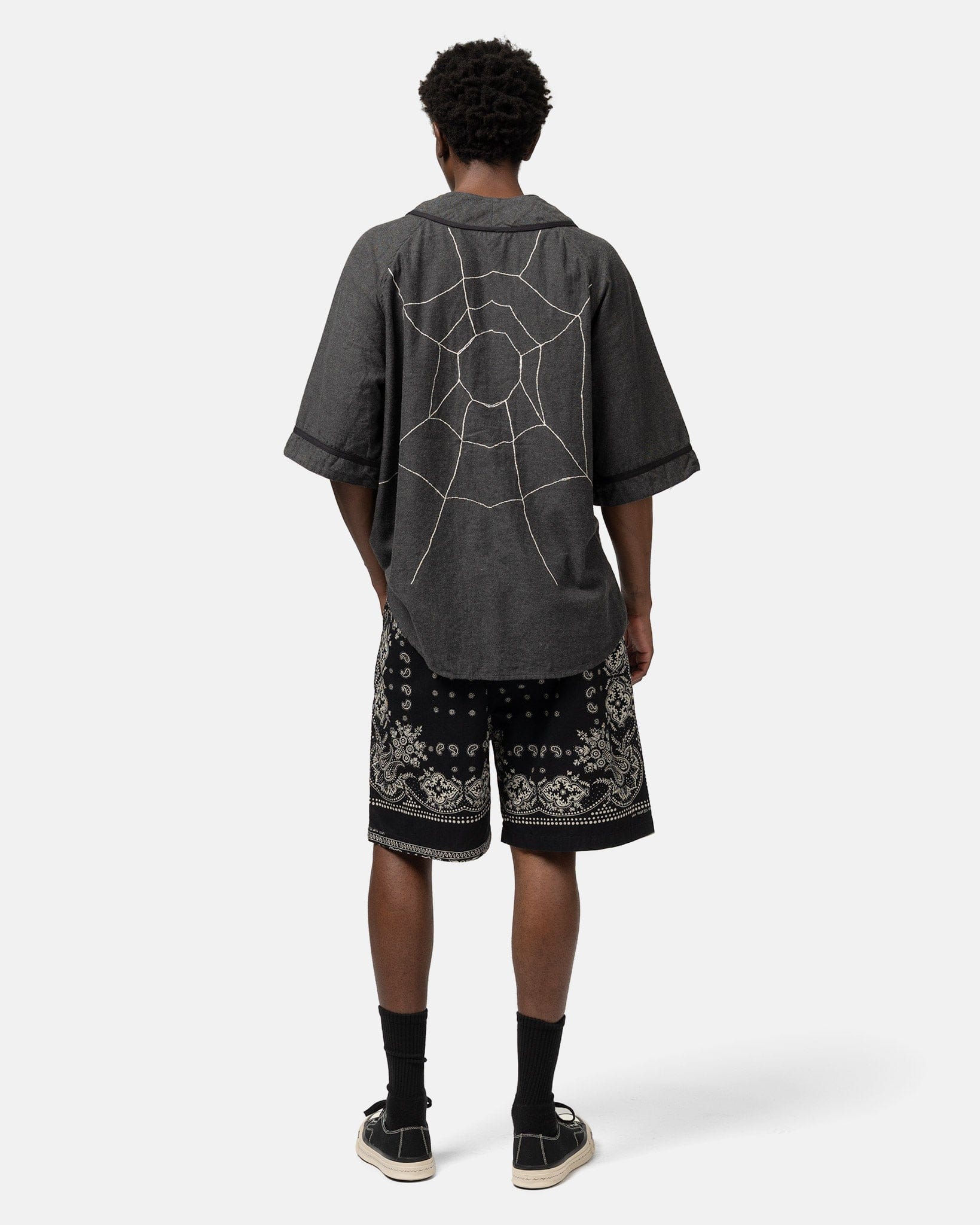 KAPITAL Cotton Wool GREAT KOUNTRY Baseball Shirt (KOUNTRY DREAM CATCH RAGLAN) Dark Gray