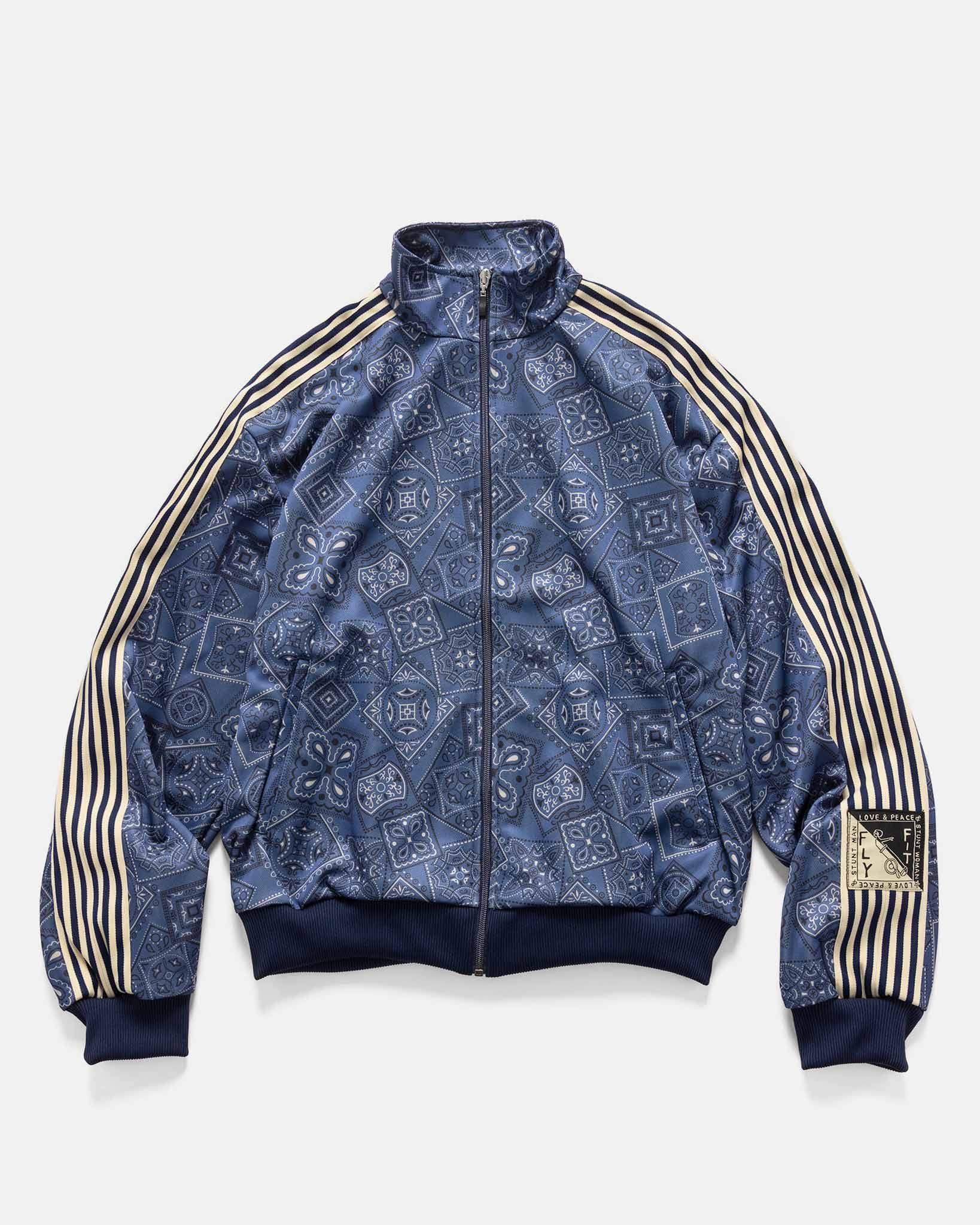 KAPITAL Smooth Jersey COOKIE Bandana Track JKT Navy