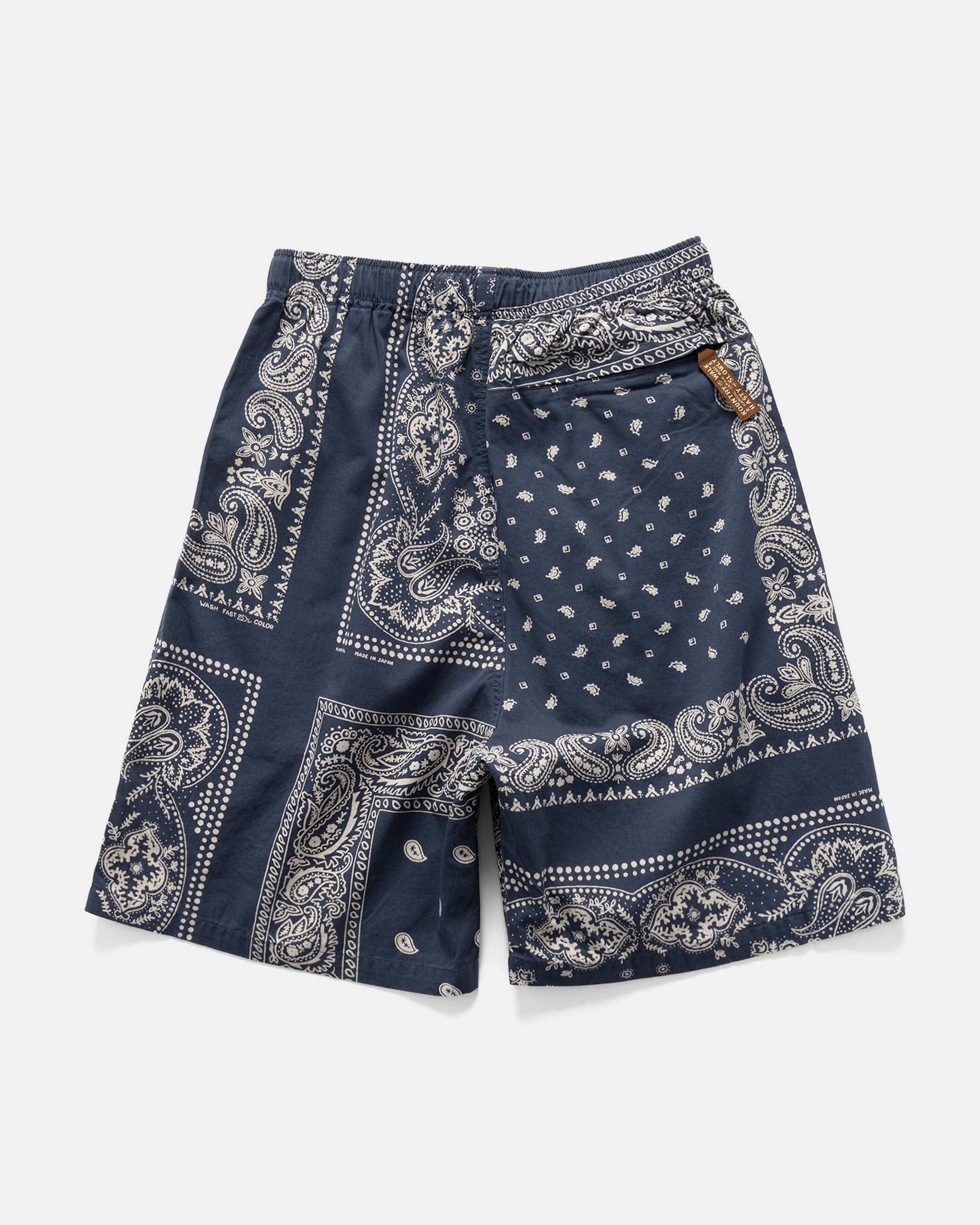 KAPITAL Combed Burberry RAT BRAND Bandana Patchwork EASY Short Pants Aubergine