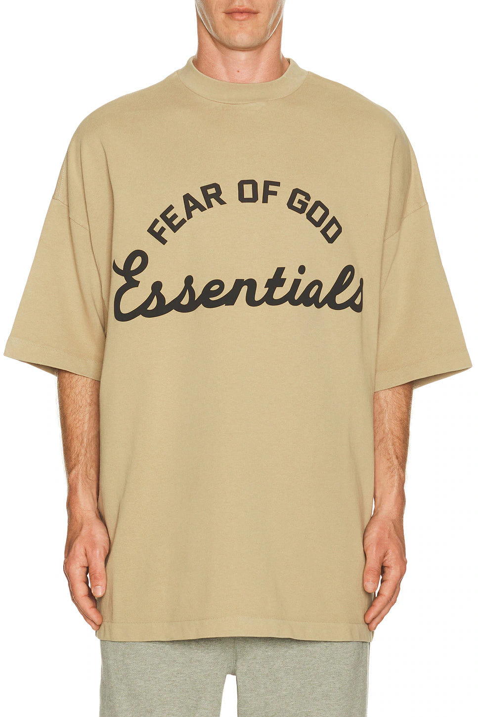 Fear of God Essentials 90's Script Tee 'Faded Dune'